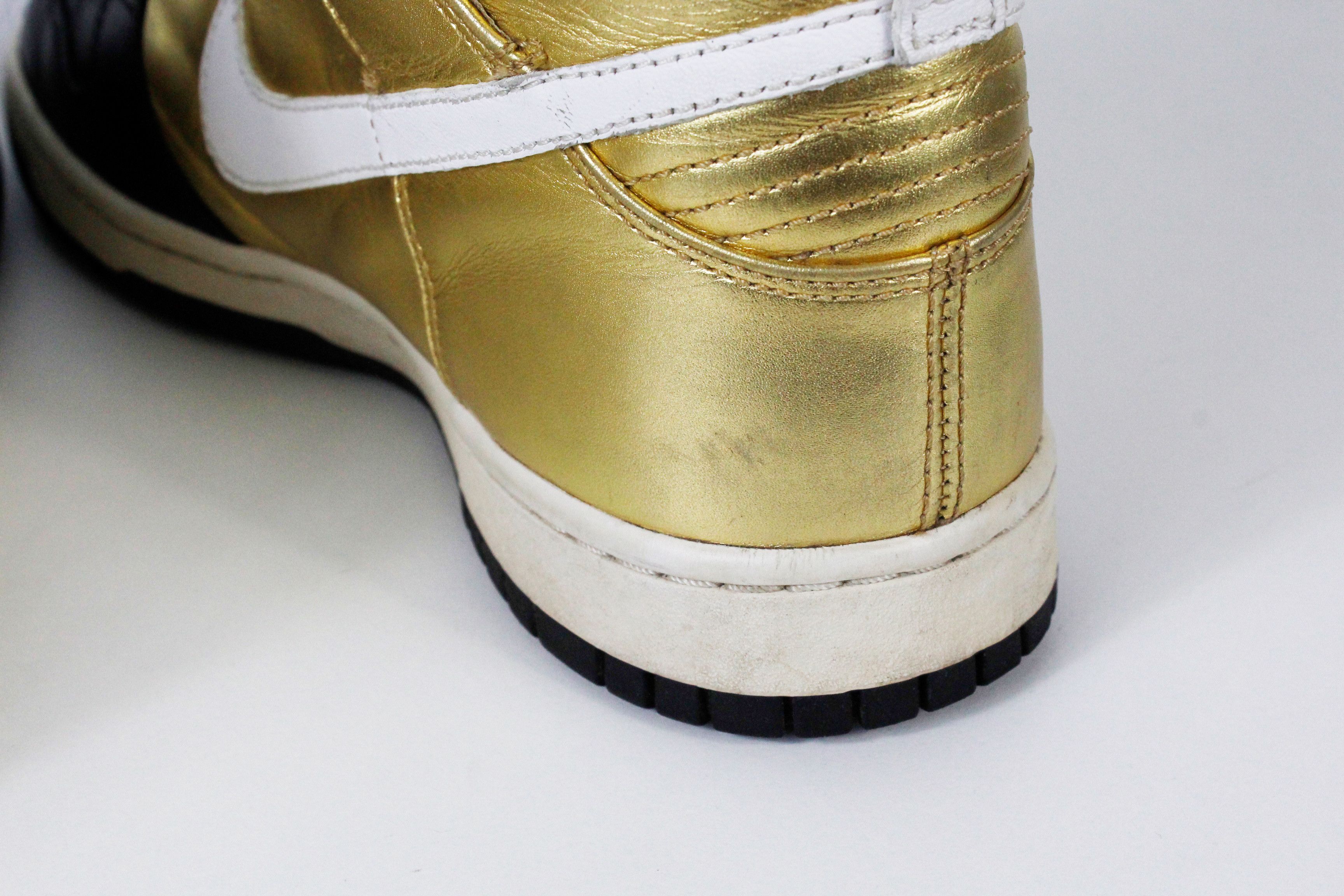 Nike Nike Dunk High Premium Metallic Gold Sneakers Shoes US9 Size US 9 / EU 42 - 6 Thumbnail