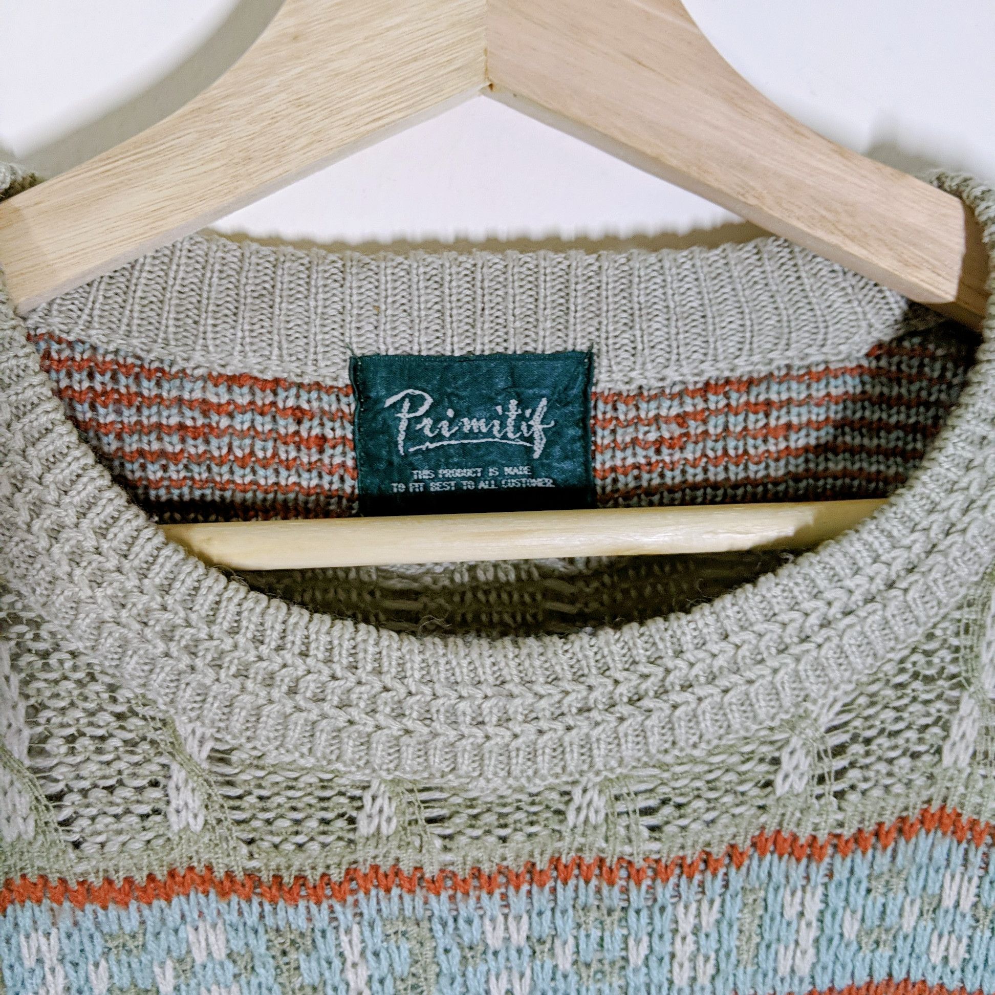 Japanese Brand Vintage Primitif Native Knitwear Sweater Size US L / EU 52-54 / 3 - 4 Thumbnail