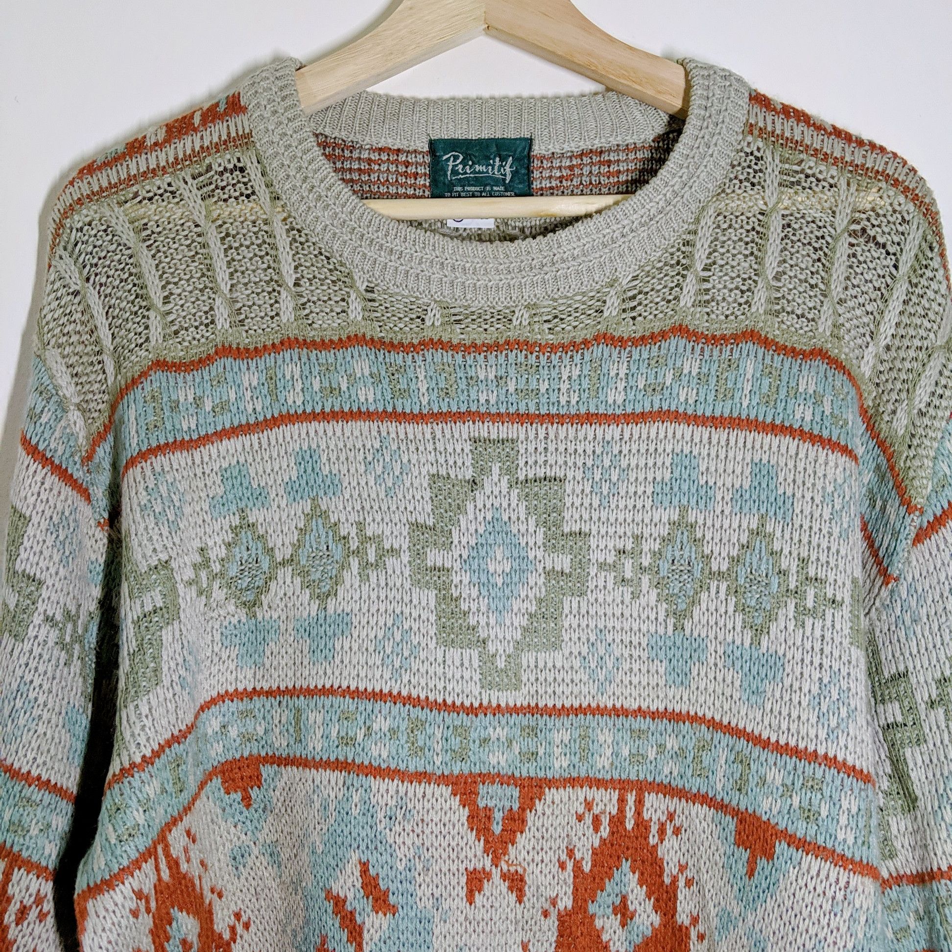 Japanese Brand Vintage Primitif Native Knitwear Sweater Size US L / EU 52-54 / 3 - 5 Thumbnail