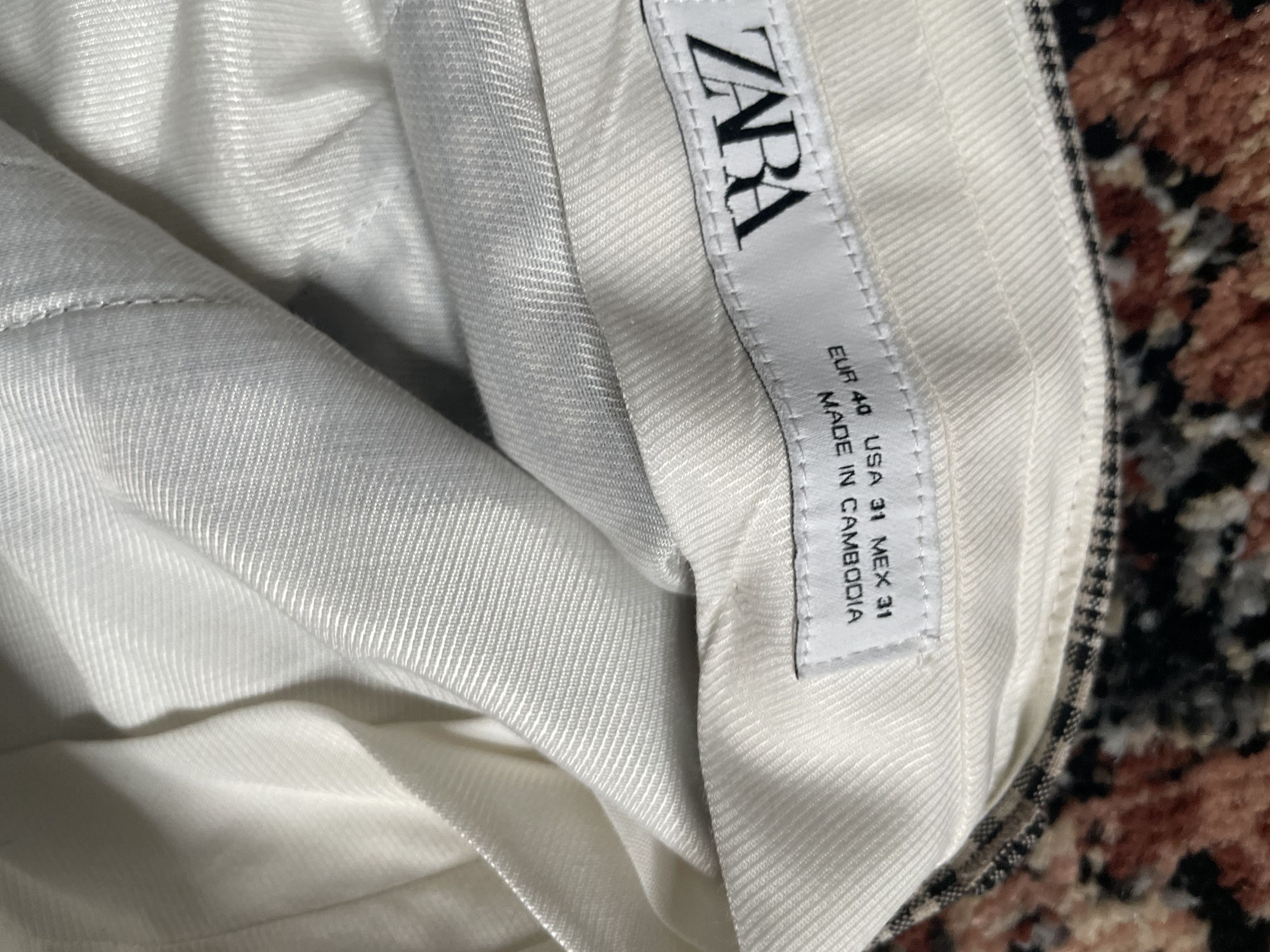 Zara Zara - Tan/Black/White trousers Size US 31 - 3 Thumbnail