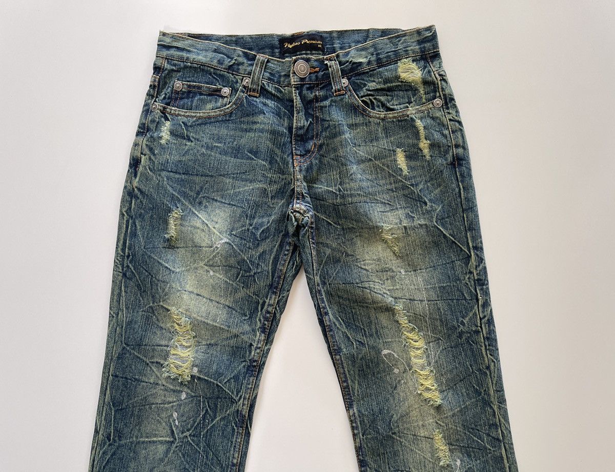 Japanese Brand Nylaus Paint Splatted Flared Denim Size US 30 / EU 46 - 3 Thumbnail
