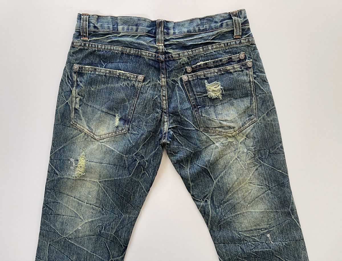 Japanese Brand Nylaus Paint Splatted Flared Denim Size US 30 / EU 46 - 15 Thumbnail