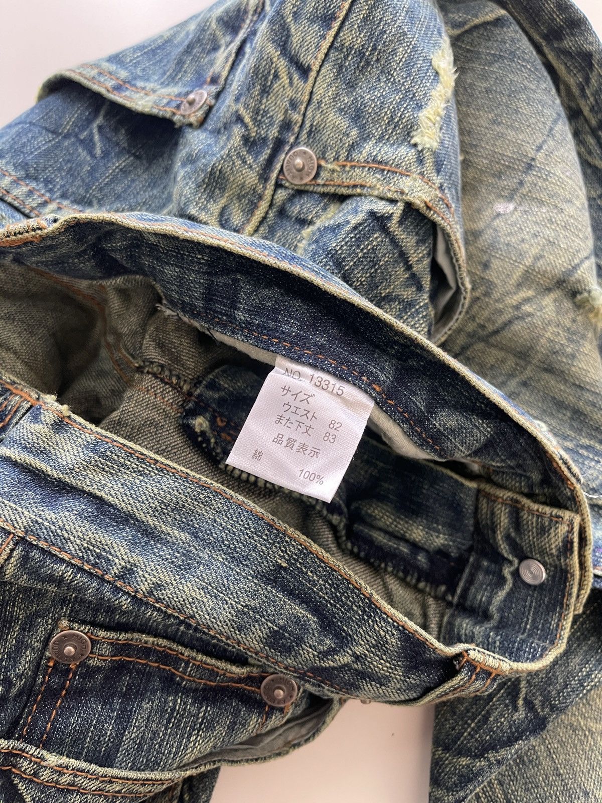 Japanese Brand Nylaus Paint Splatted Flared Denim Size US 30 / EU 46 - 18 Thumbnail