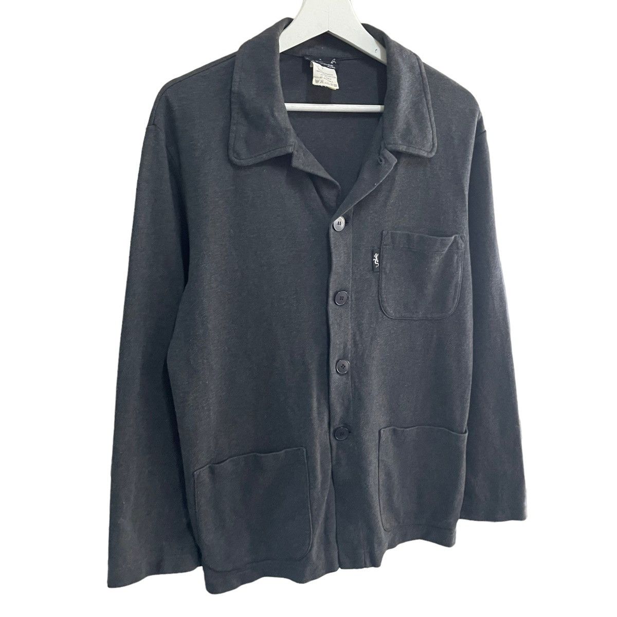 Designer × agnes b. 💥 90s AGNES B BUTTON LIGHT CHORE JACKET Size US M / EU 48-50 / 2 - 4 Thumbnail