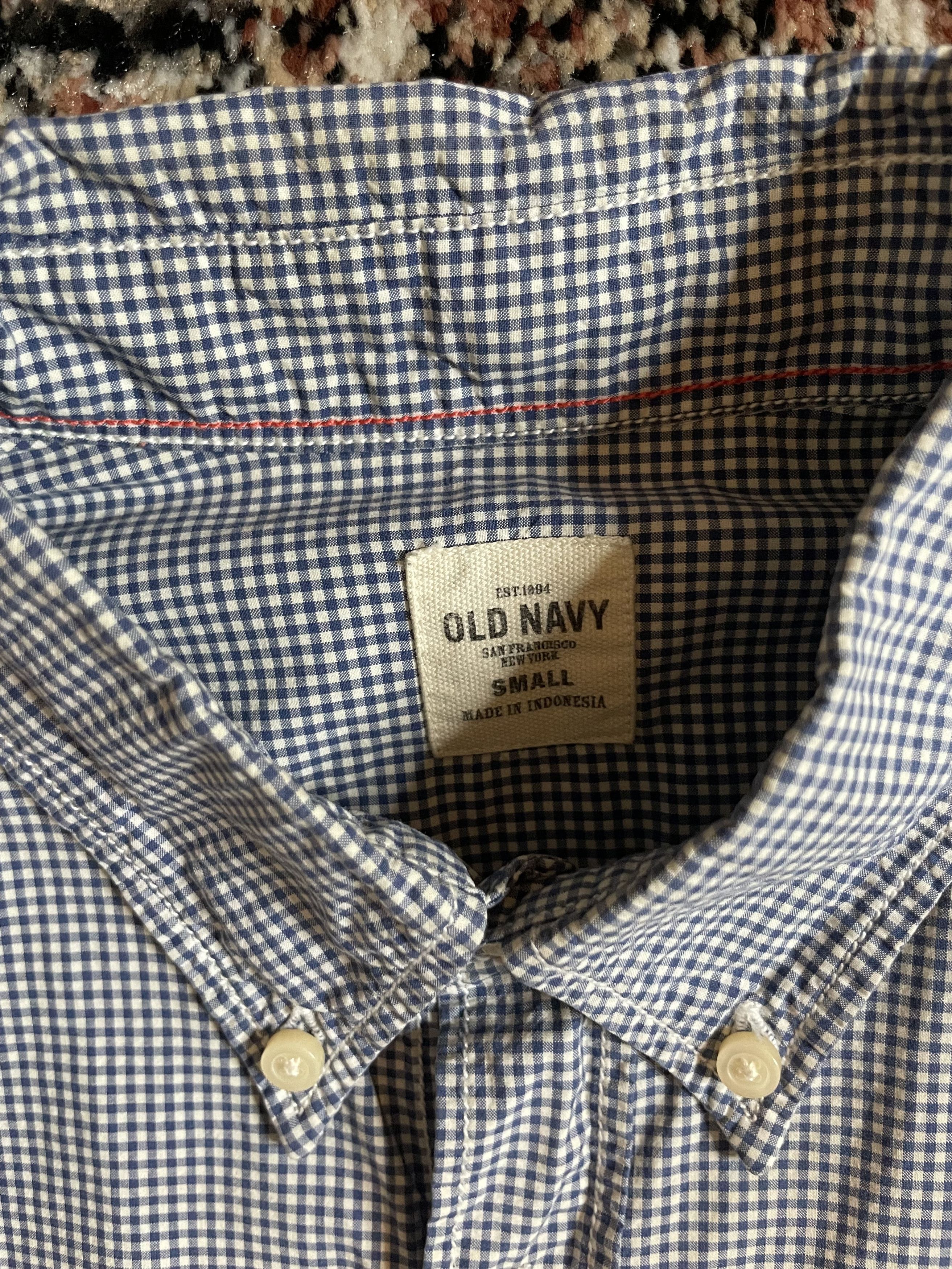 Old Navy Old Navy - Blue and white checkered button up Size US S / EU 44-46 / 1 - 3 Thumbnail
