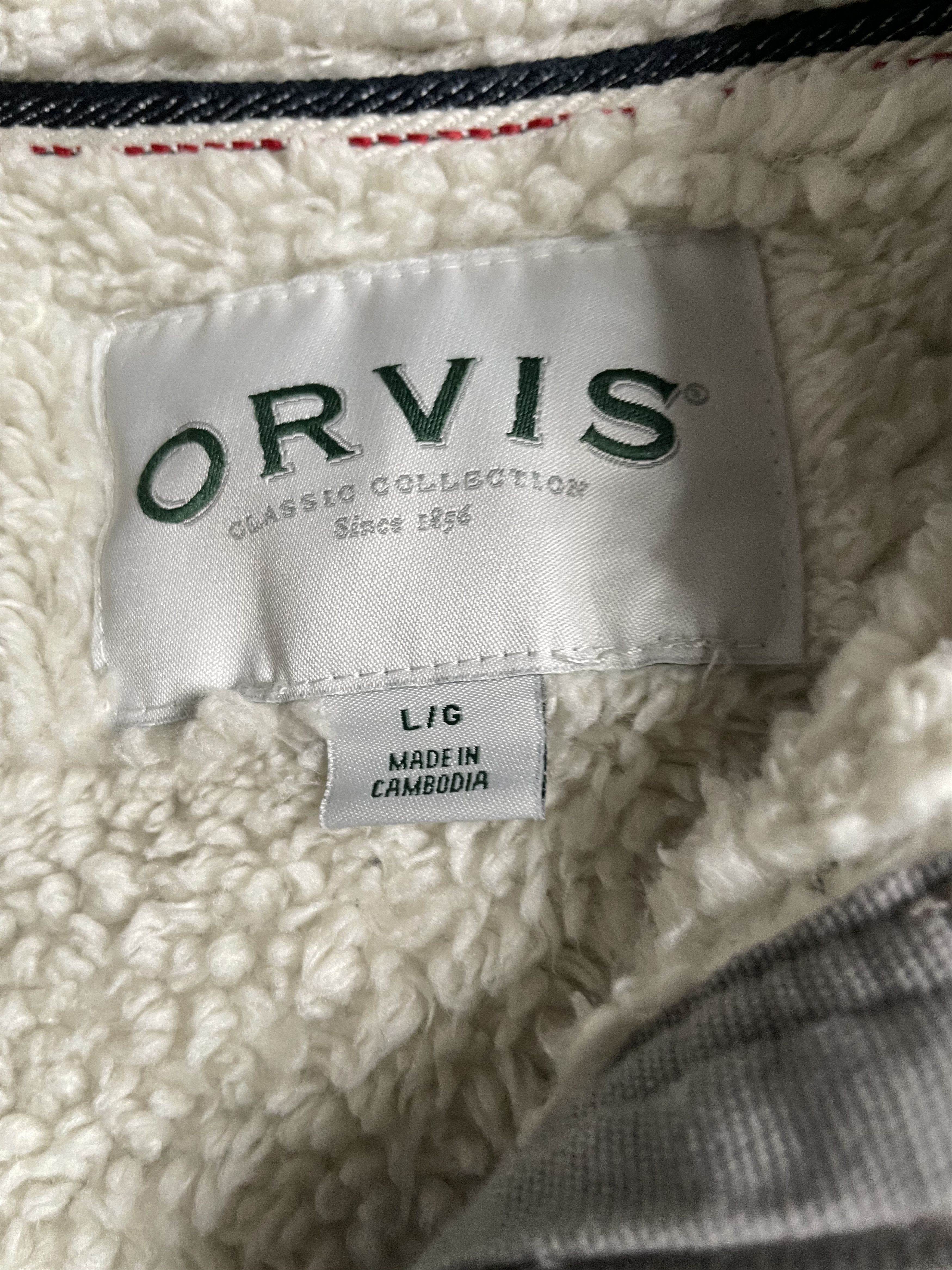 Orvis Orvis - Grey/navy Checkered half zipped Sherpa Size US L / EU 52-54 / 3 - 3 Thumbnail