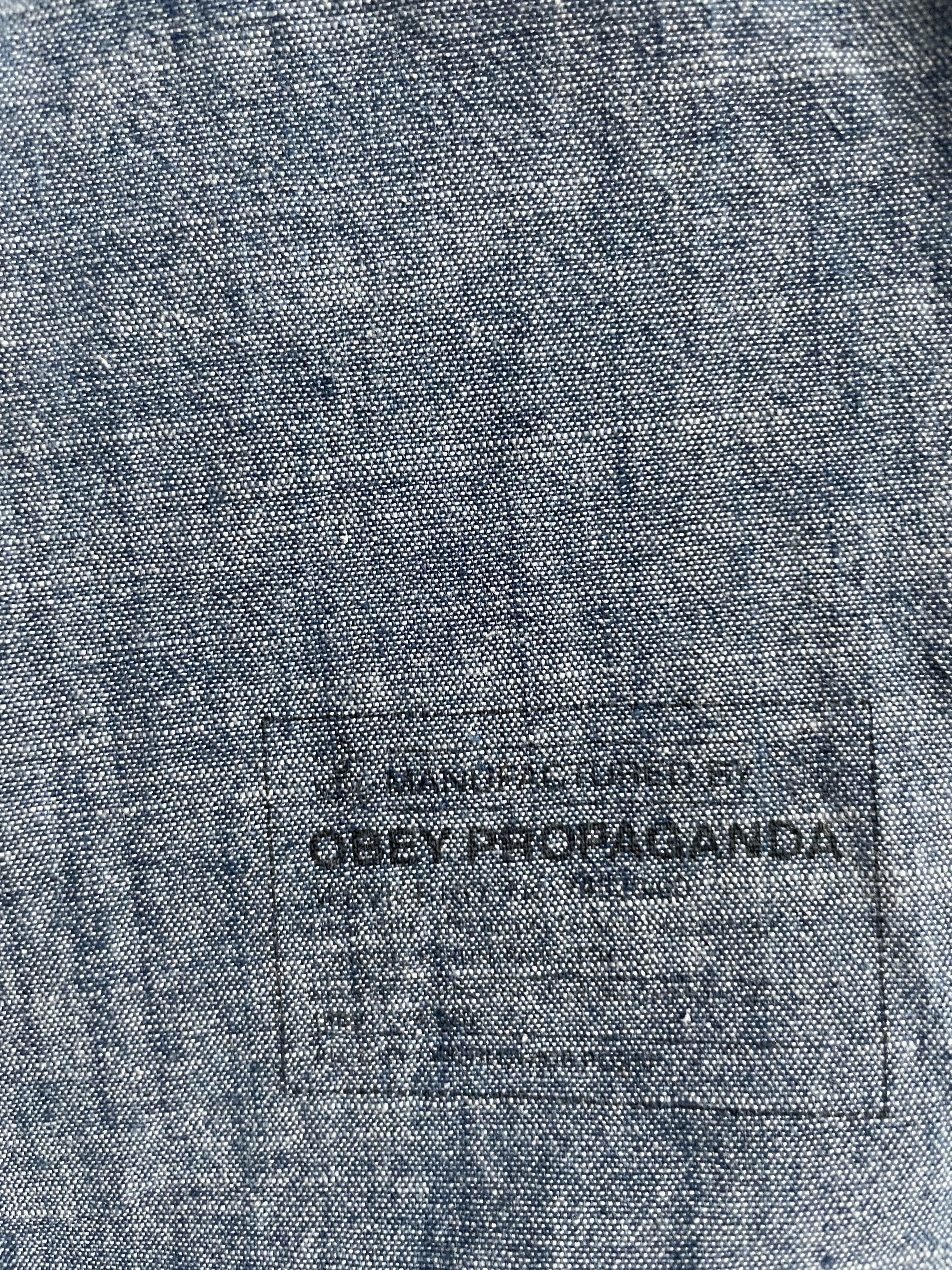 Obey Obey - Blue Denim button up Size US S / EU 44-46 / 1 - 4 Thumbnail