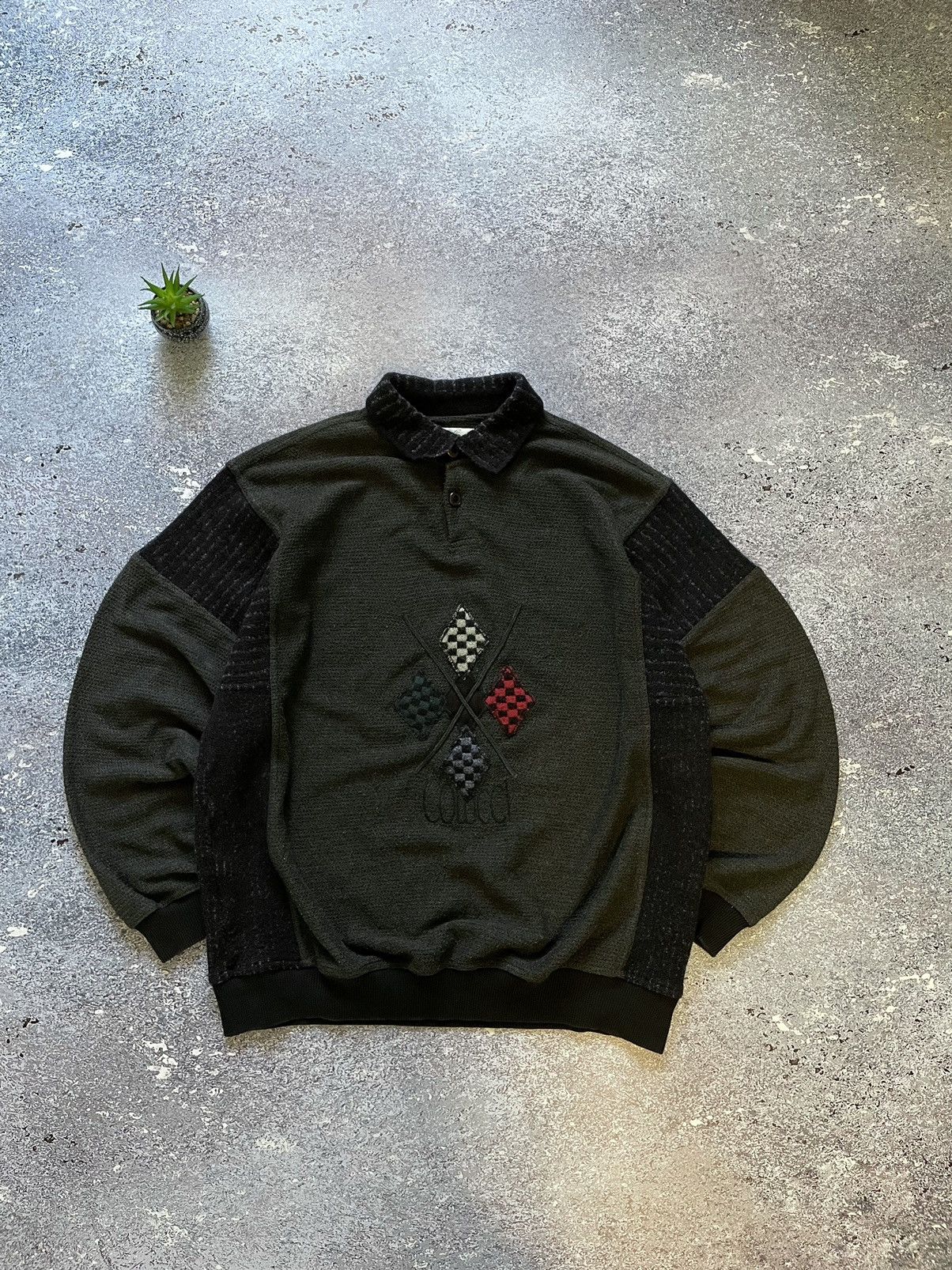 Vintage Baggy Sweater Carlo Colucci Oversized Polo