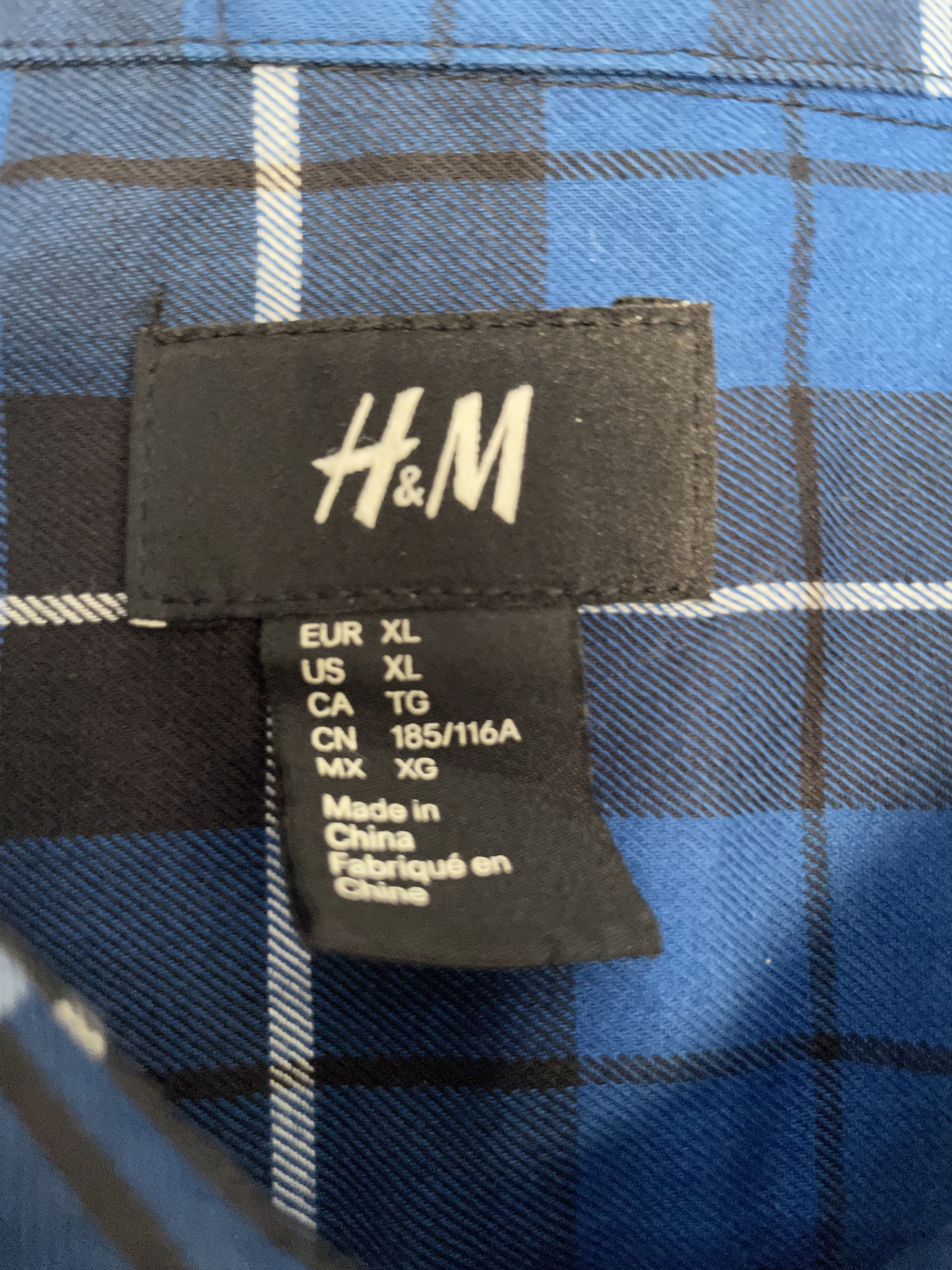 H&M H&M - Blue Black plaid button up Size US XL / EU 56 / 4 - 3 Thumbnail