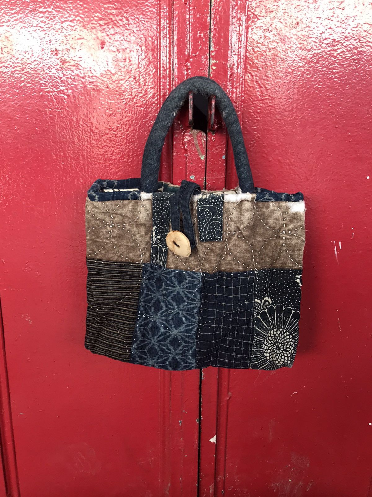 Other Sashiko patchwork tote beg custom made Size ONE SIZE - 1 Thumbnail