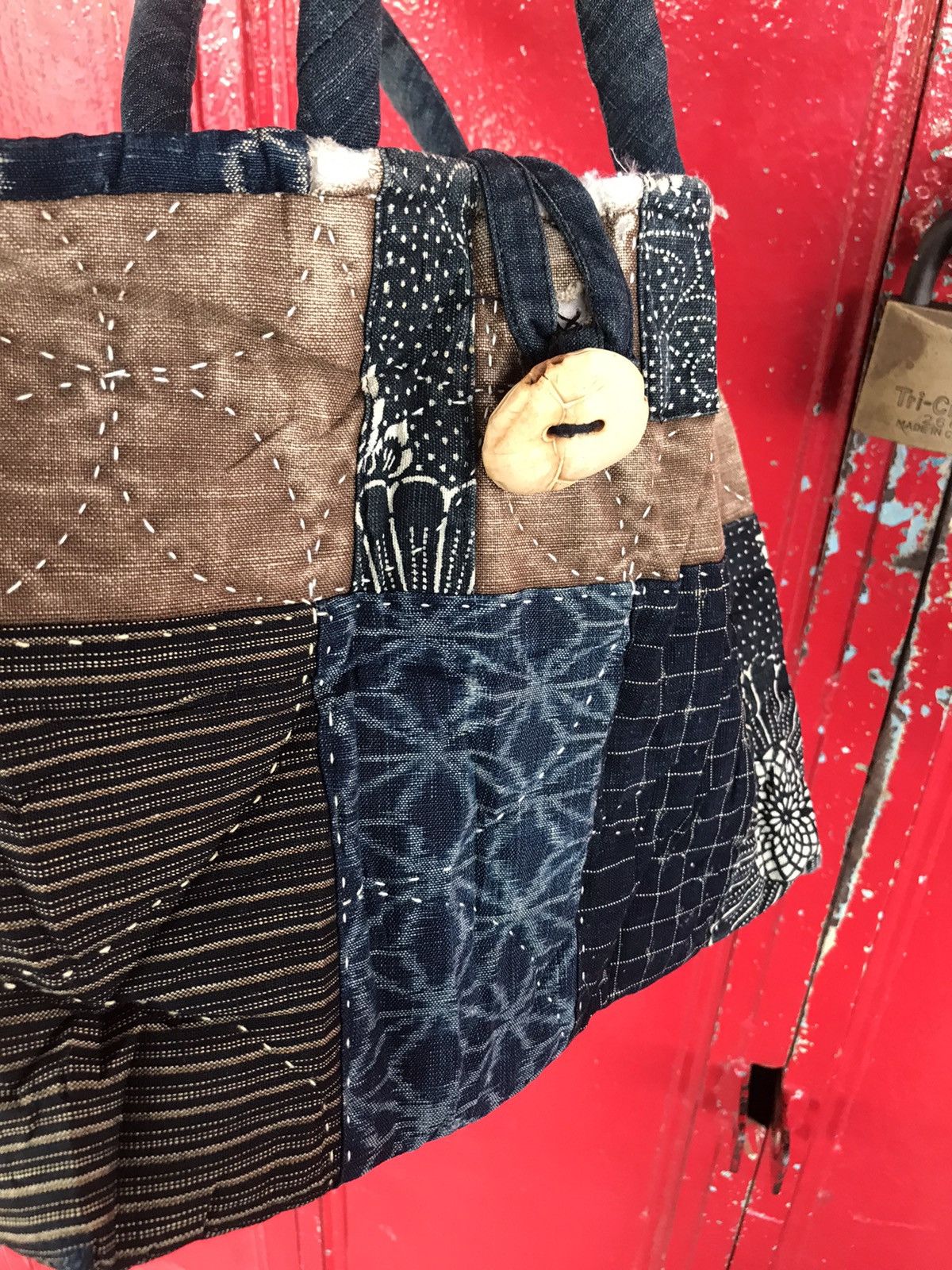 Other Sashiko patchwork tote beg custom made Size ONE SIZE - 4 Thumbnail
