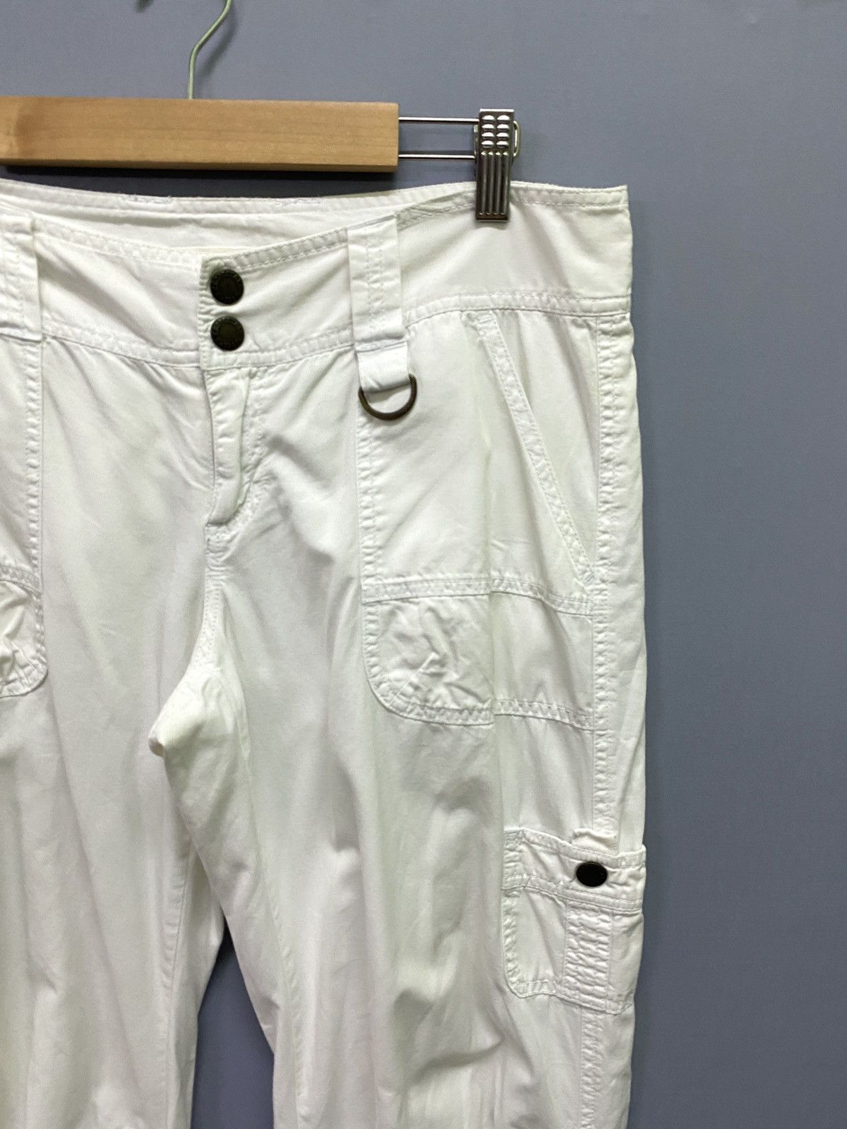 Aeropostale Cargo AEROPOSTALE 8 Pocket Parachute White Pants Size US 32 / EU 48 - 5 Thumbnail
