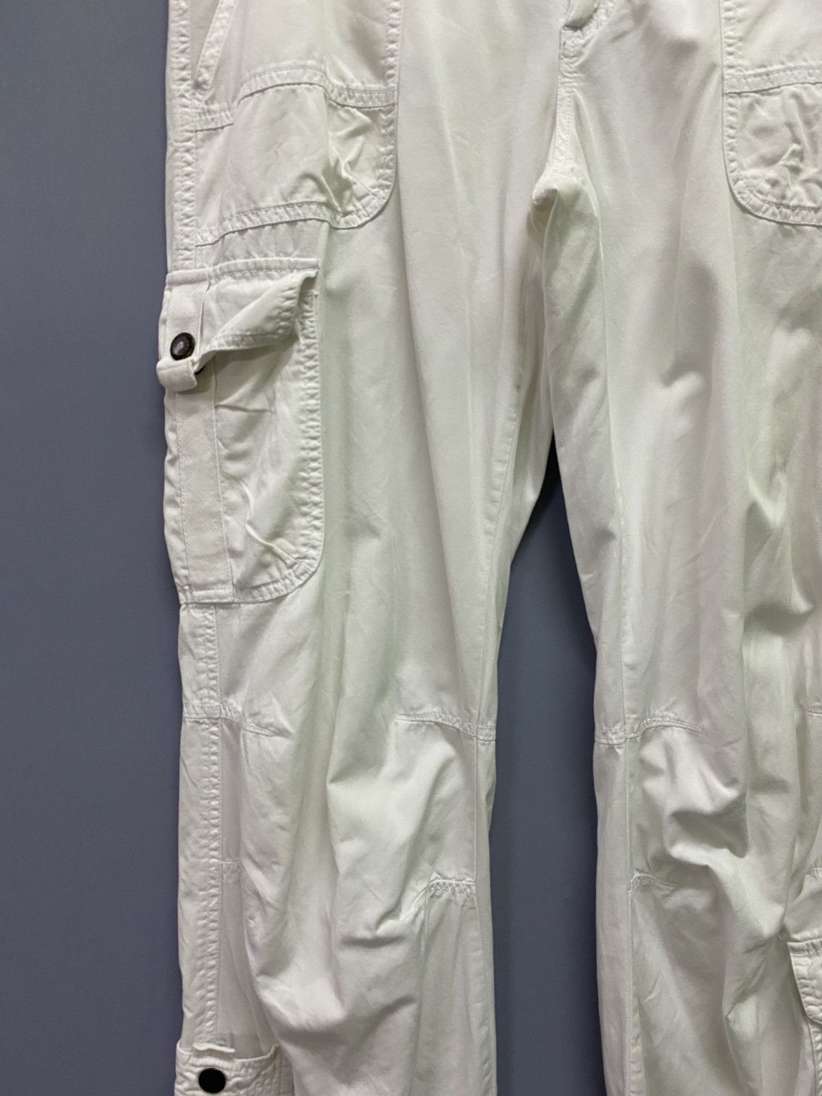 Aeropostale Cargo AEROPOSTALE 8 Pocket Parachute White Pants Size US 32 / EU 48 - 6 Thumbnail