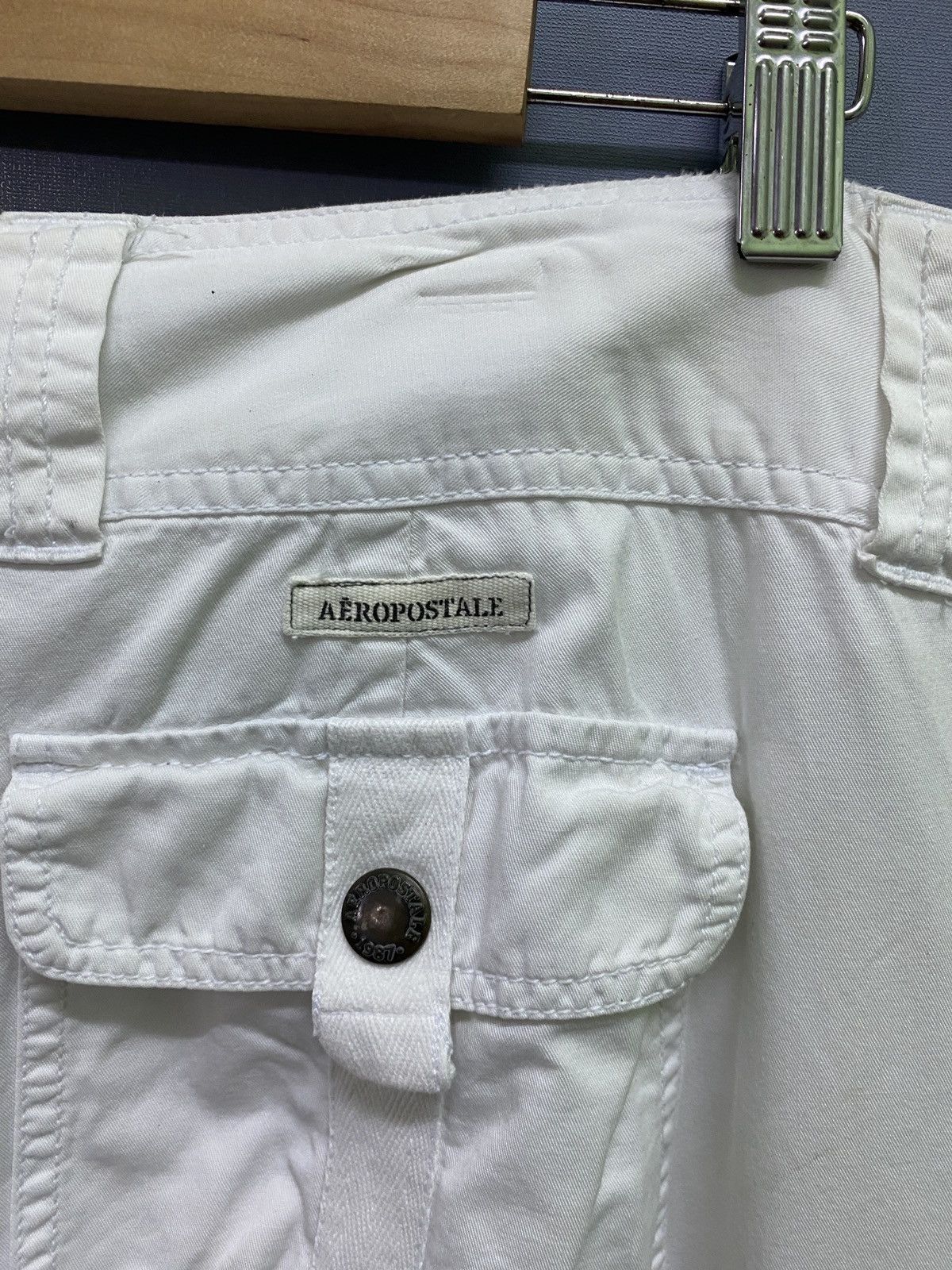 Aeropostale Cargo AEROPOSTALE 8 Pocket Parachute White Pants Size US 32 / EU 48 - 13 Thumbnail