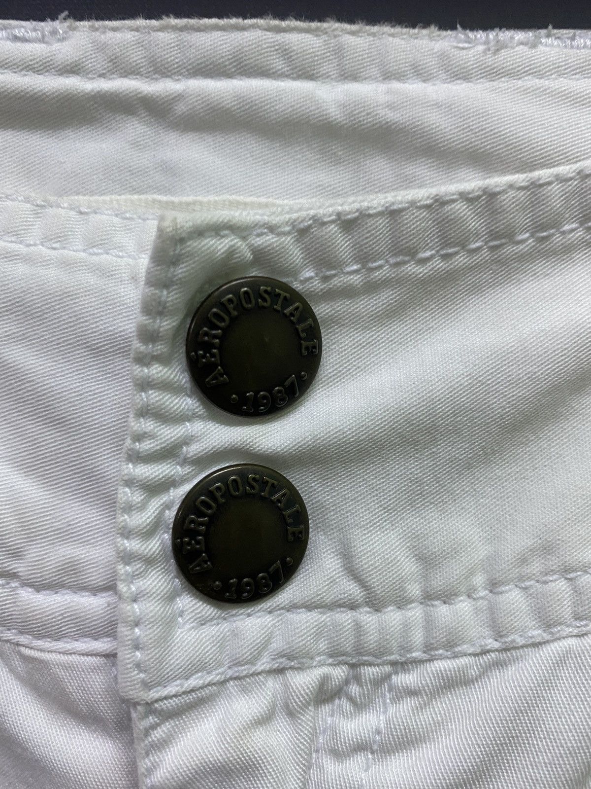 Aeropostale Cargo AEROPOSTALE 8 Pocket Parachute White Pants Size US 32 / EU 48 - 11 Thumbnail