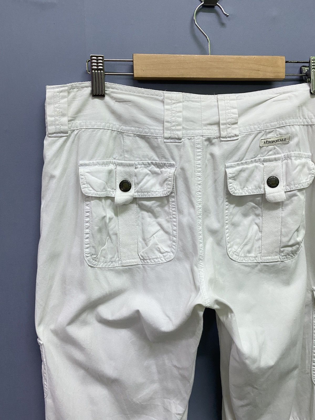 Aeropostale Cargo AEROPOSTALE 8 Pocket Parachute White Pants Size US 32 / EU 48 - 14 Thumbnail