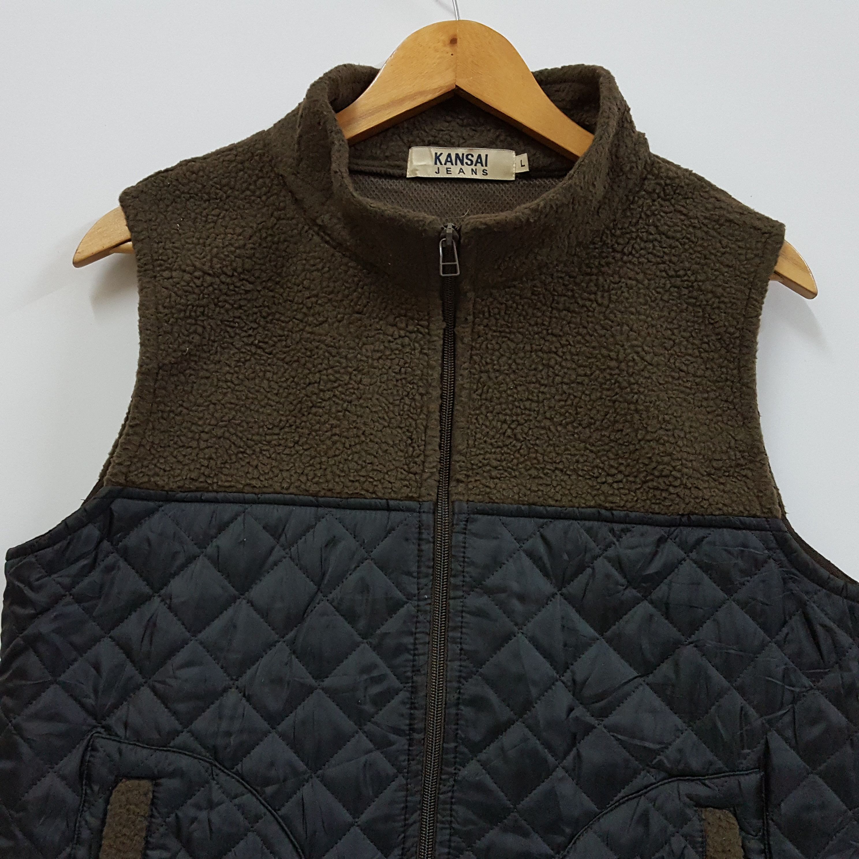 Japanese Brand × Kansai Yamamoto × Vintage Vintage KANSAI JEANS nice design vests Size US L / EU 52-54 / 3 - 4 Thumbnail
