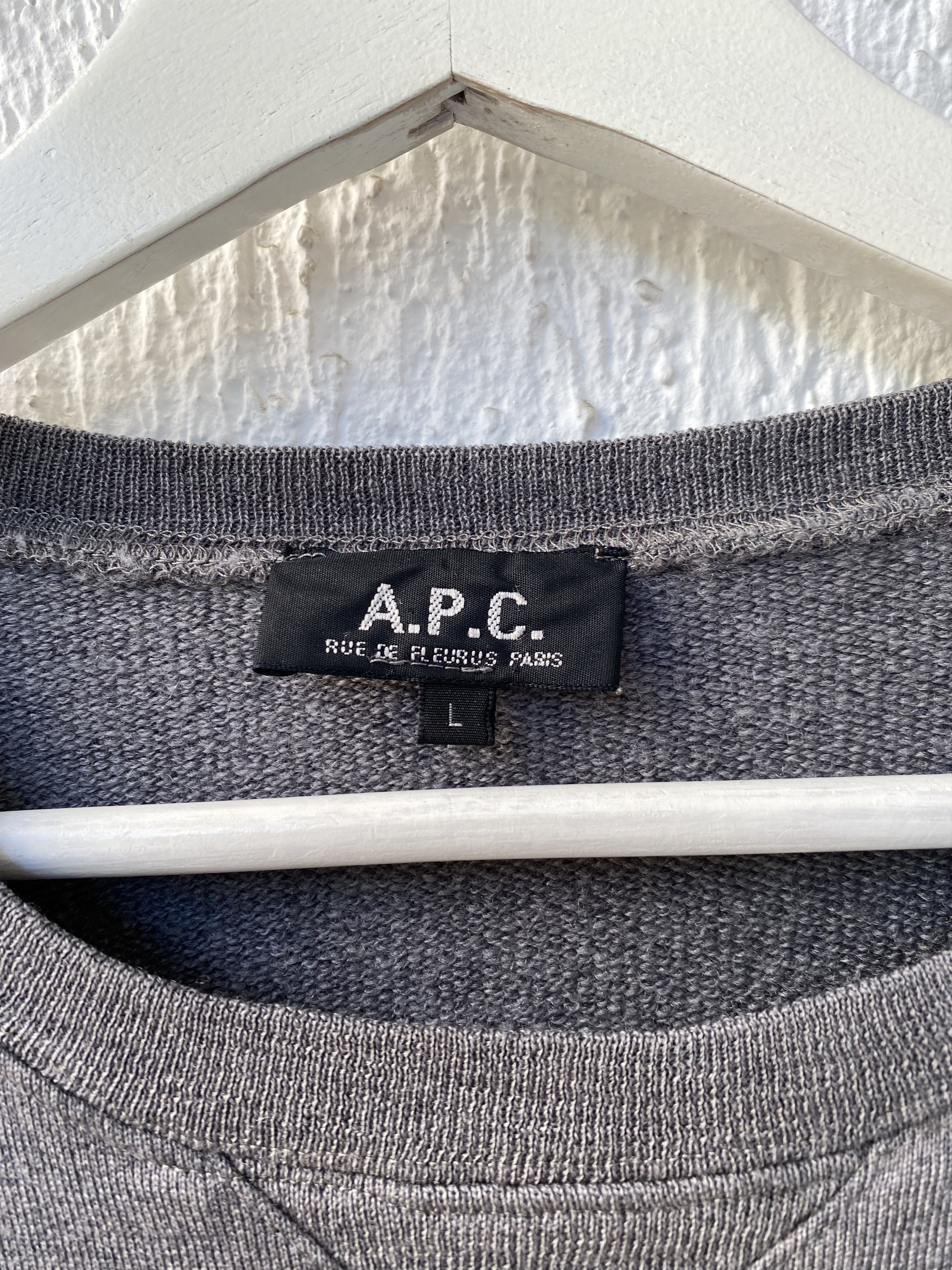 A.P.C. grey wool sweatshirt Size US L / EU 52-54 / 3 - 3 Thumbnail
