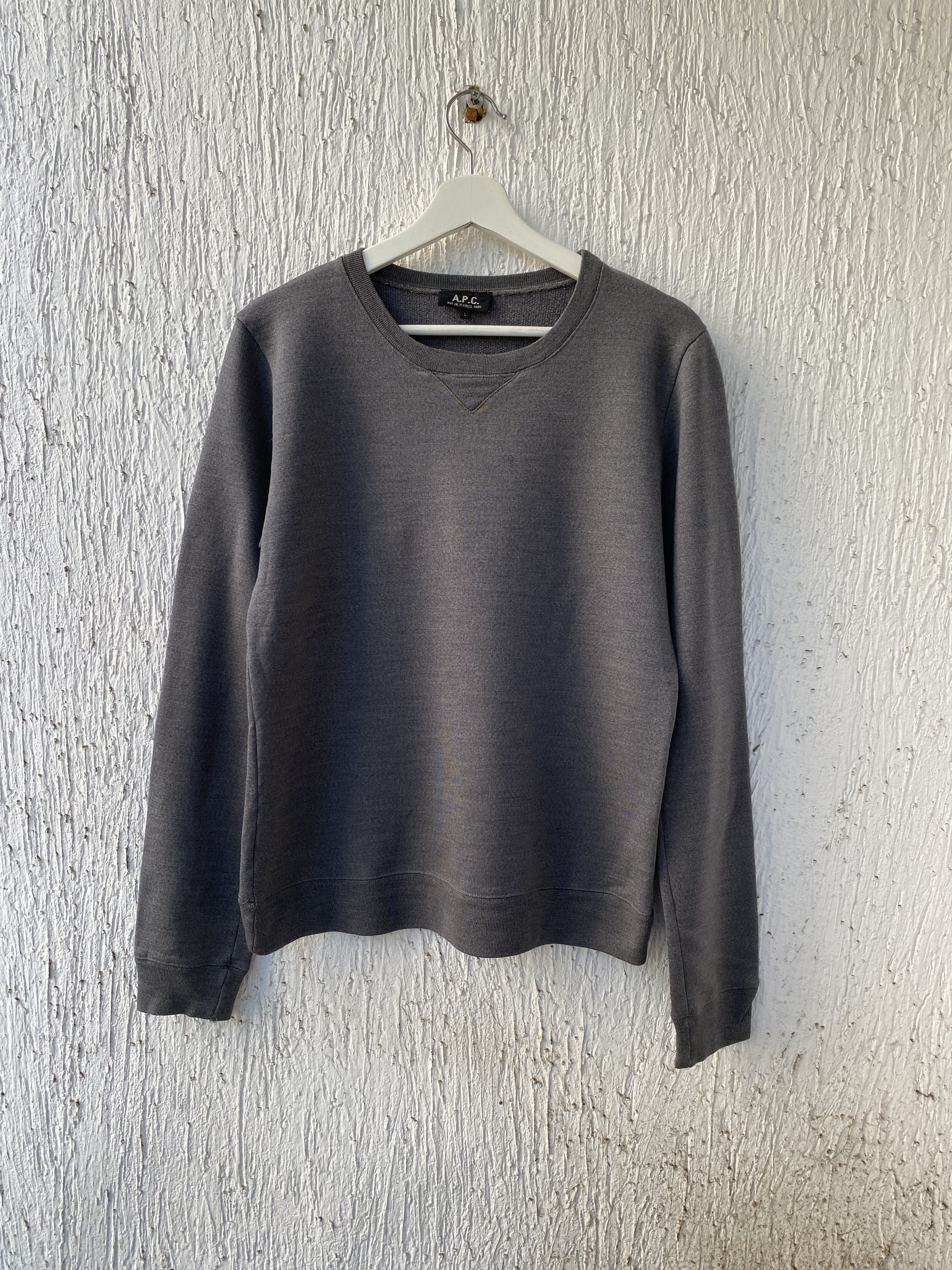 A.P.C. grey wool sweatshirt Size US L / EU 52-54 / 3 - 1 Thumbnail