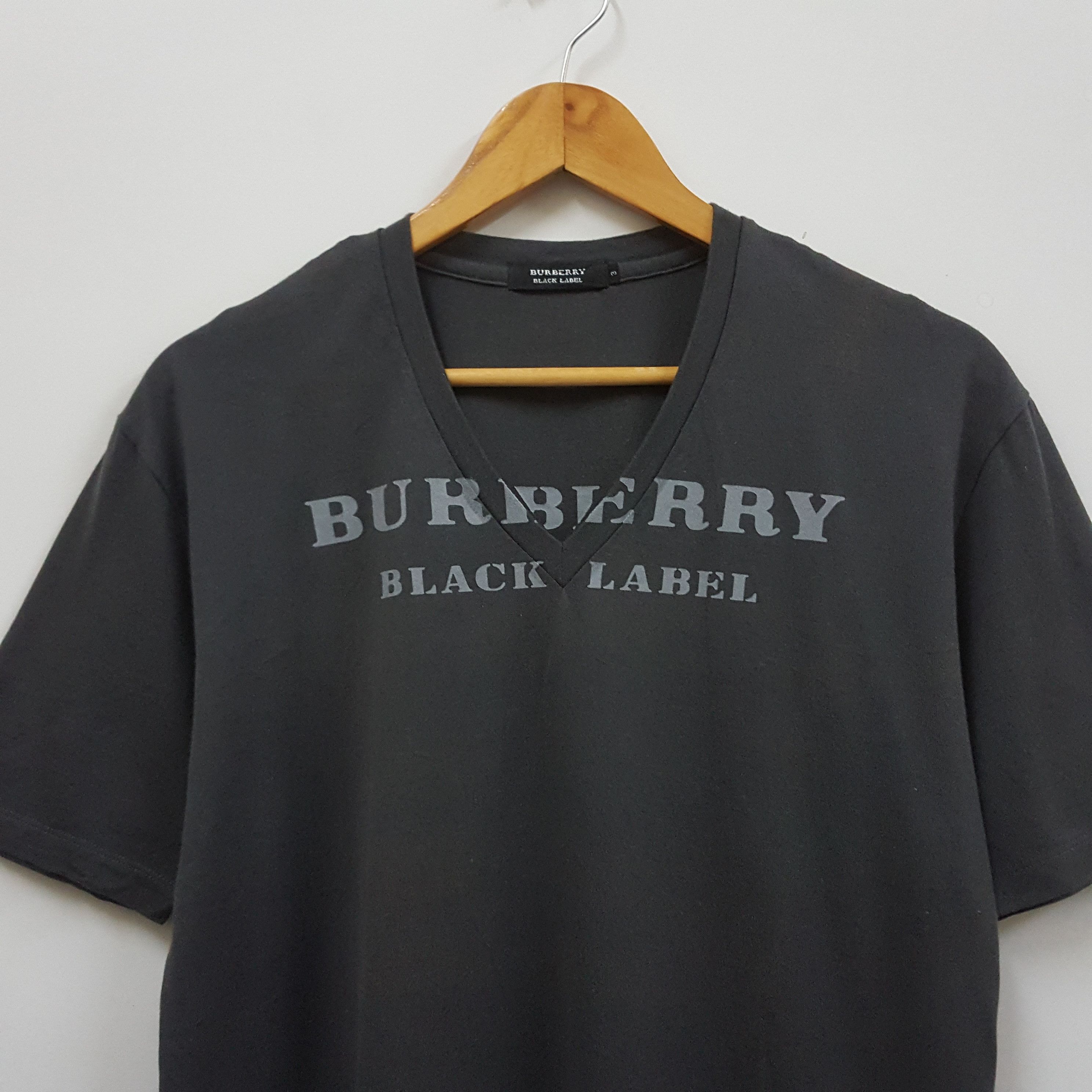 Burberry × Vintage Vintage Burberry spell out V neck style t-shirt Size US M / EU 48-50 / 2 - 4 Thumbnail