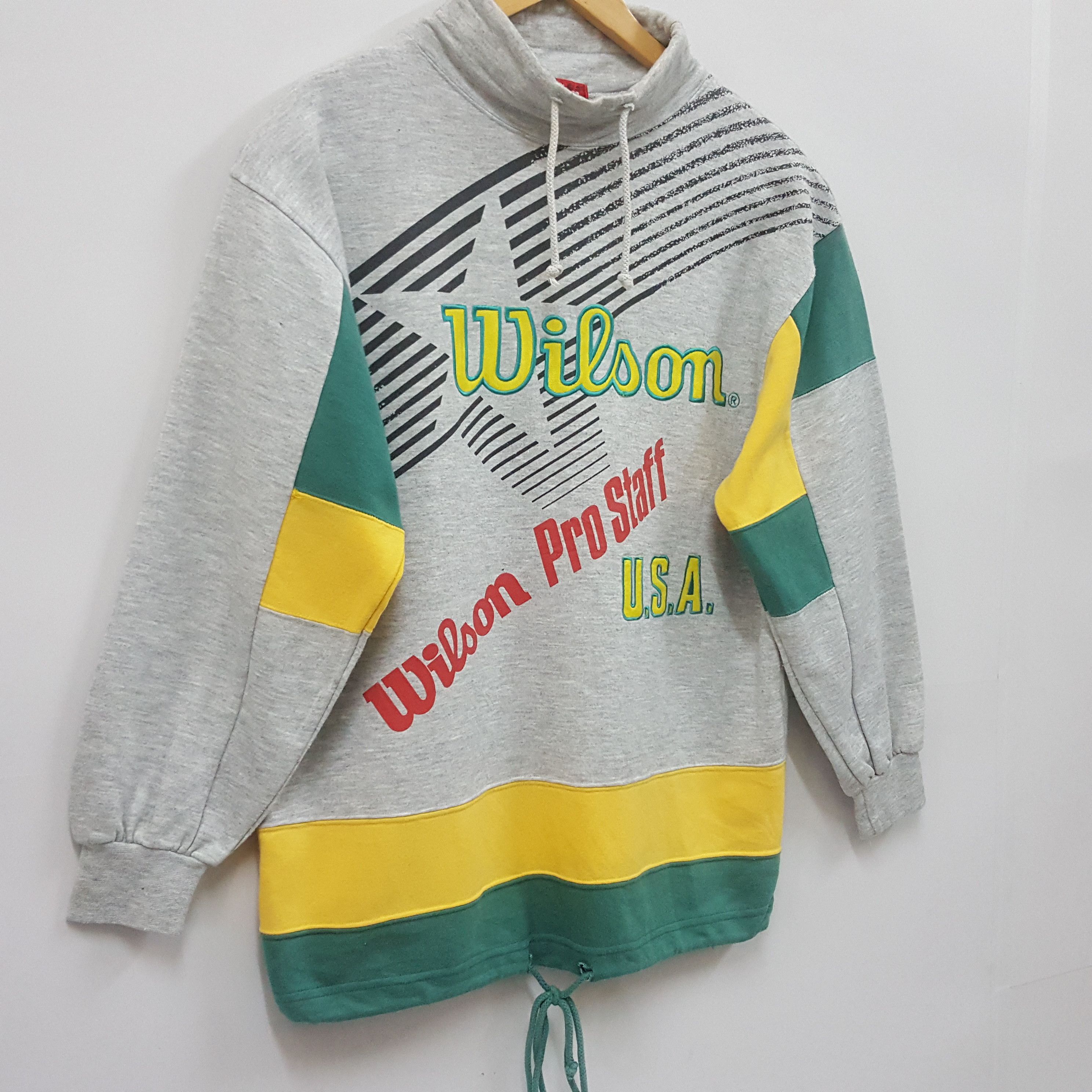 Vintage × Wilson Vintage Wilson multicolour nice design sweatshirt Size US L / EU 52-54 / 3 - 4 Thumbnail