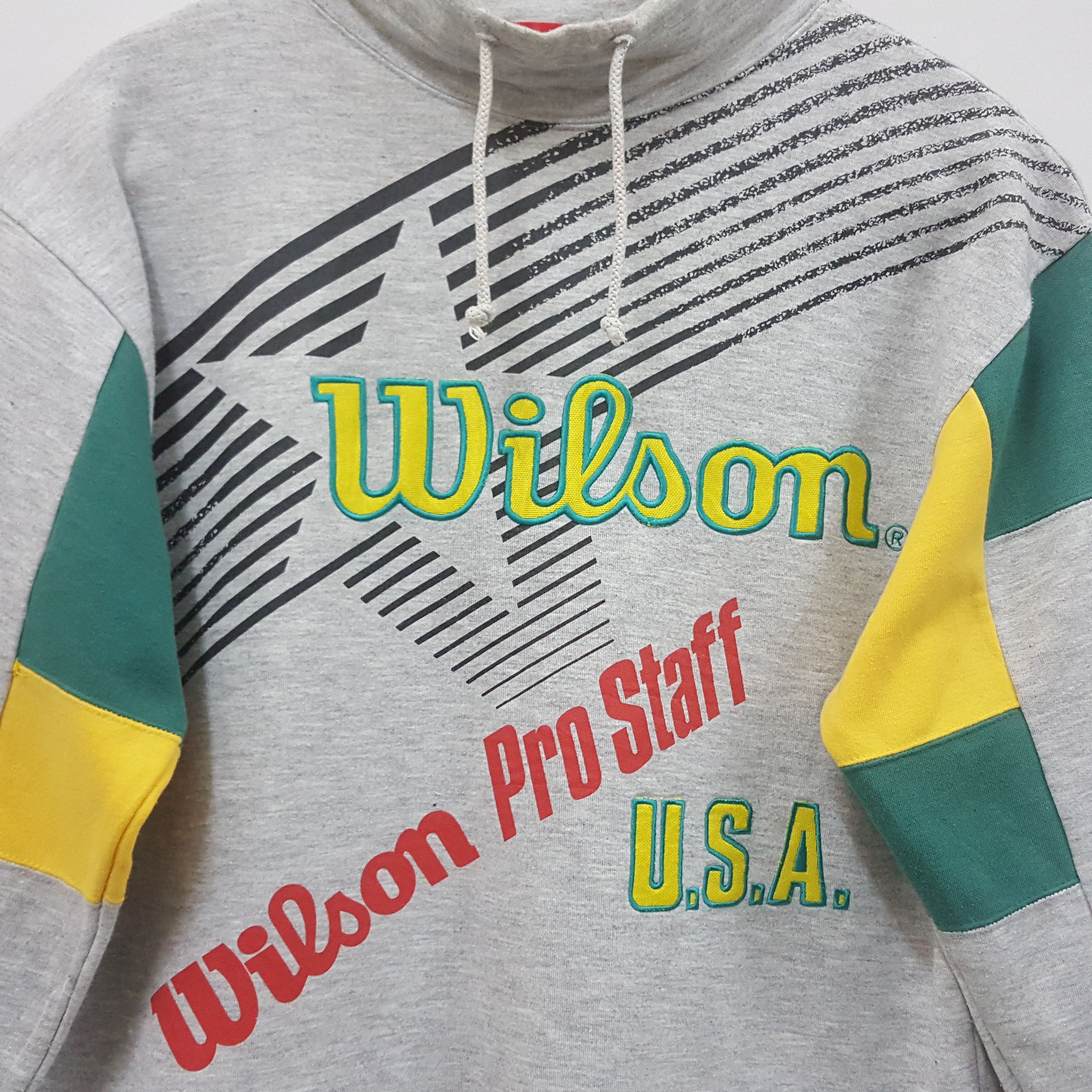 Vintage × Wilson Vintage Wilson multicolour nice design sweatshirt Size US L / EU 52-54 / 3 - 5 Thumbnail