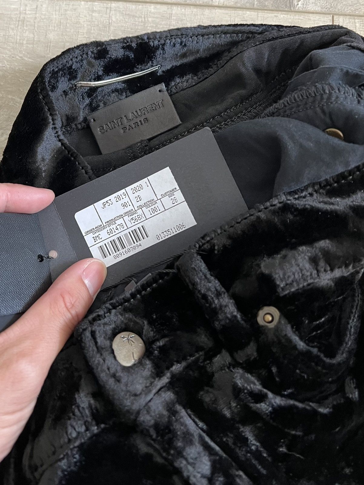 Saint Laurent Paris SS20 Mid-Rise Stonewashed Dévoré Velvet Pants sz28 Size 28" / US 6 / IT 42 - 6 Thumbnail