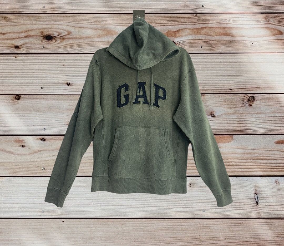 image of Gap Sweatshirt Hoodies Sun Faded in Green, Men's (Size XS)