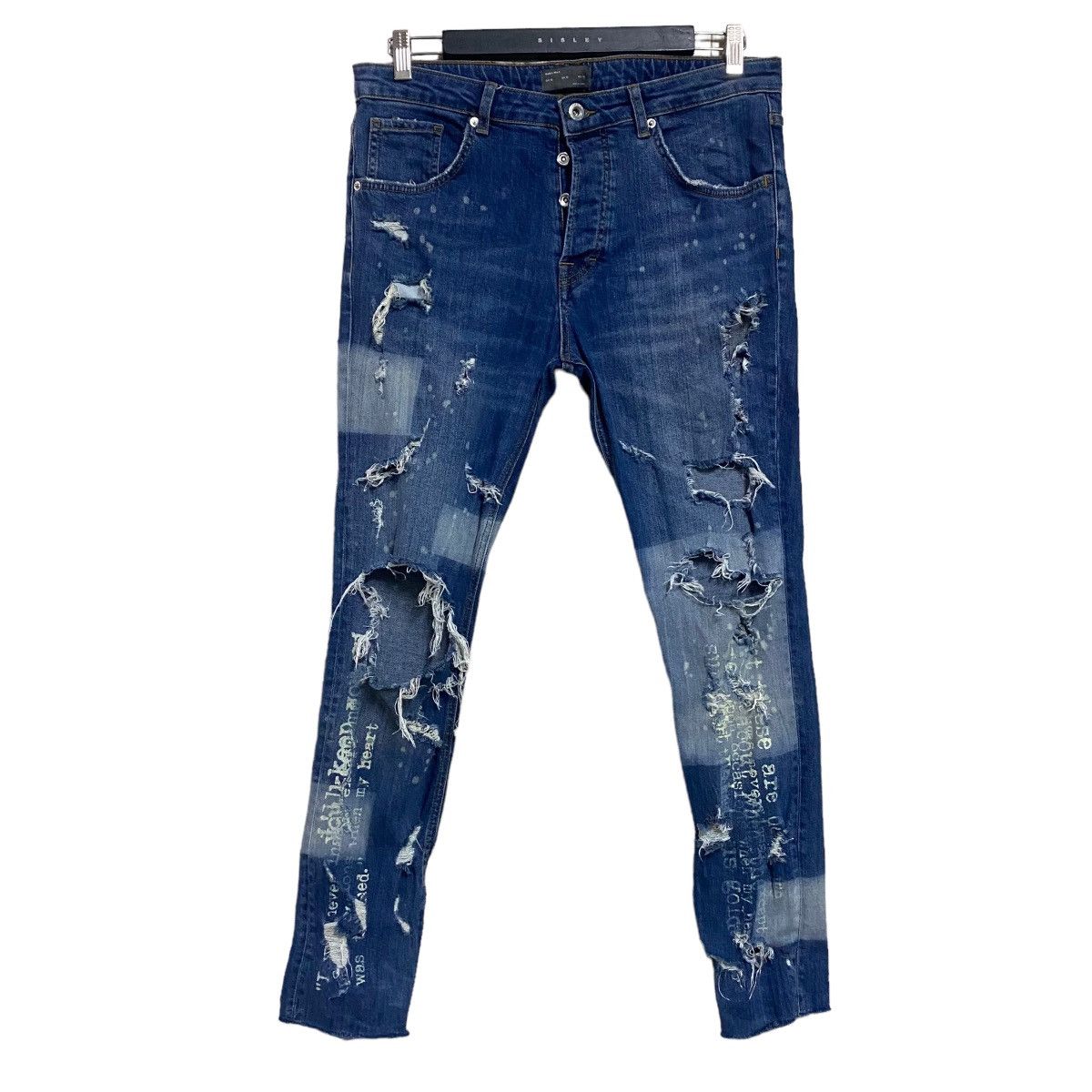 Zara Zara Man Trashed Jeans Skinny Ankle Zip Size US 32 / EU 48 - 1 Thumbnail