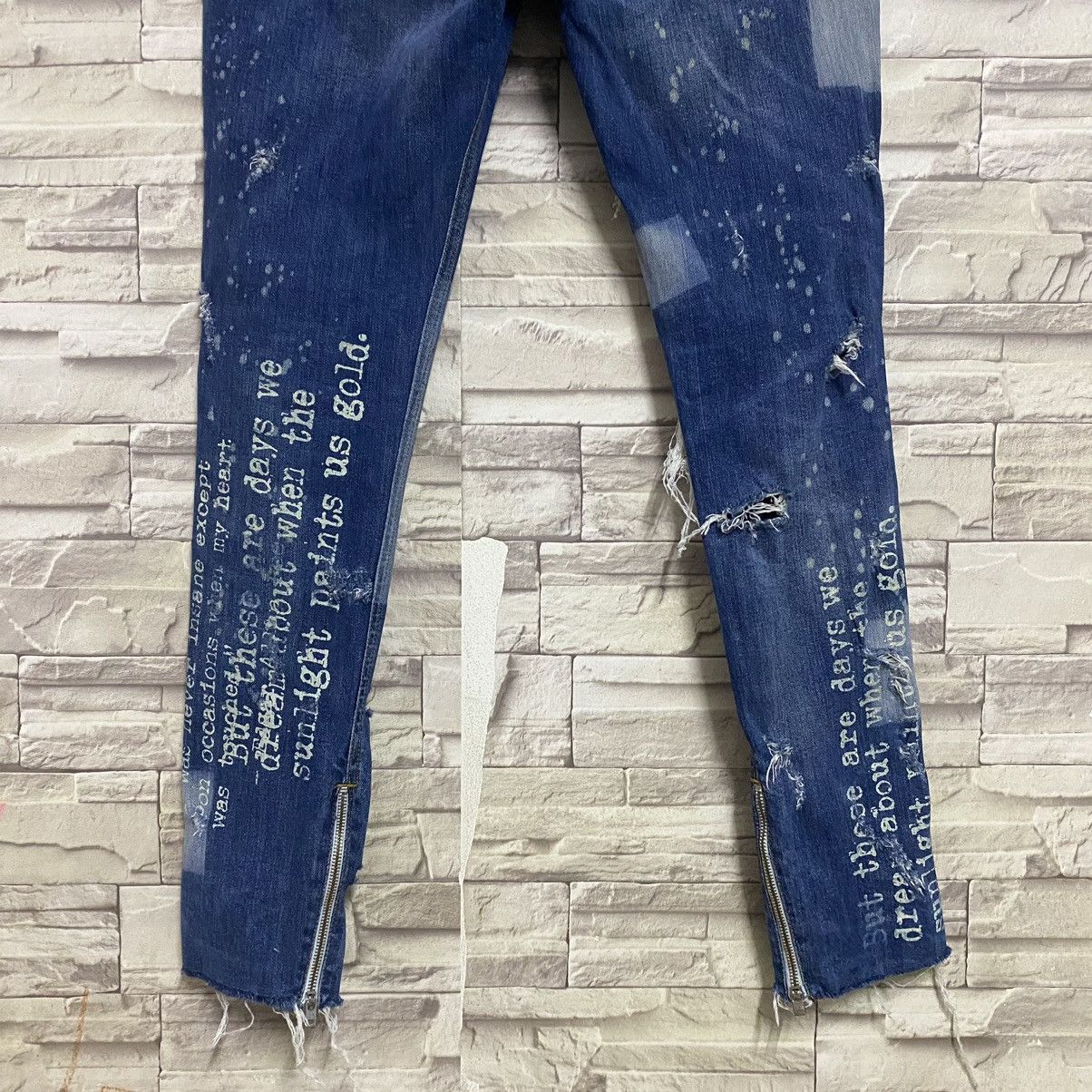 Zara Zara Man Trashed Jeans Skinny Ankle Zip Size US 32 / EU 48 - 17 Thumbnail