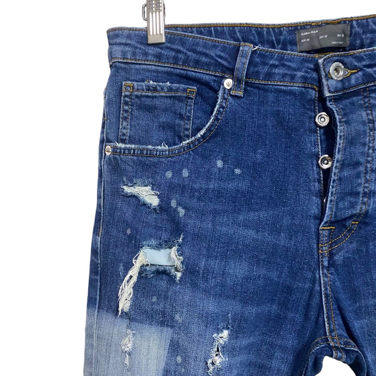 Zara Zara Man Trashed Jeans Skinny Ankle Zip Size US 32 / EU 48 - 4 Thumbnail