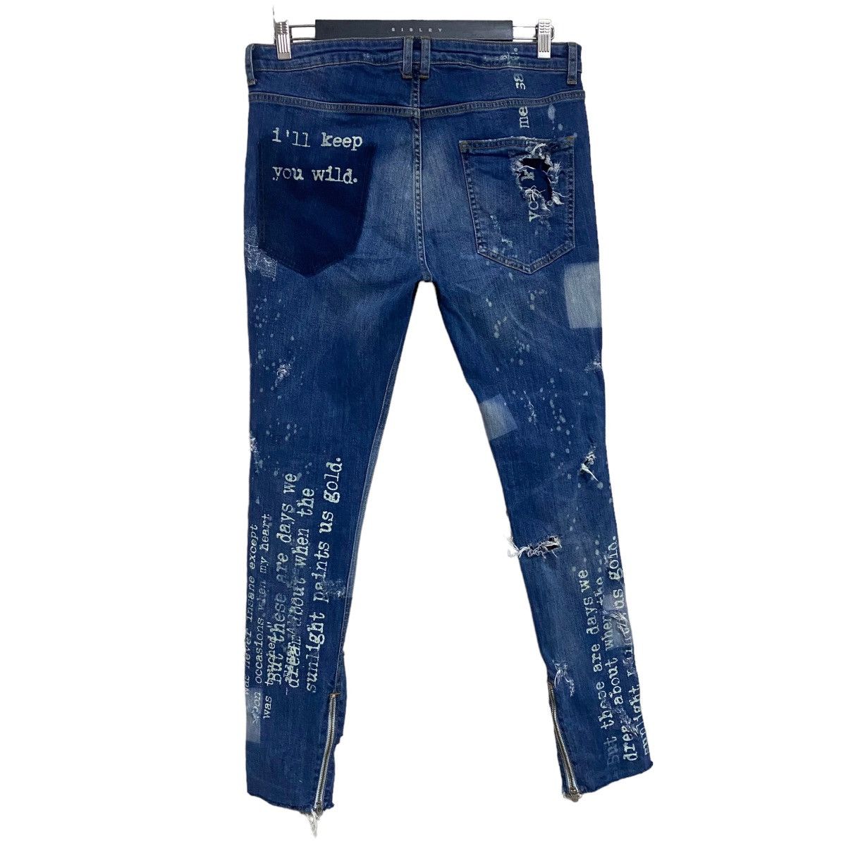 Zara Zara Man Trashed Jeans Skinny Ankle Zip Size US 32 / EU 48 - 2 Thumbnail