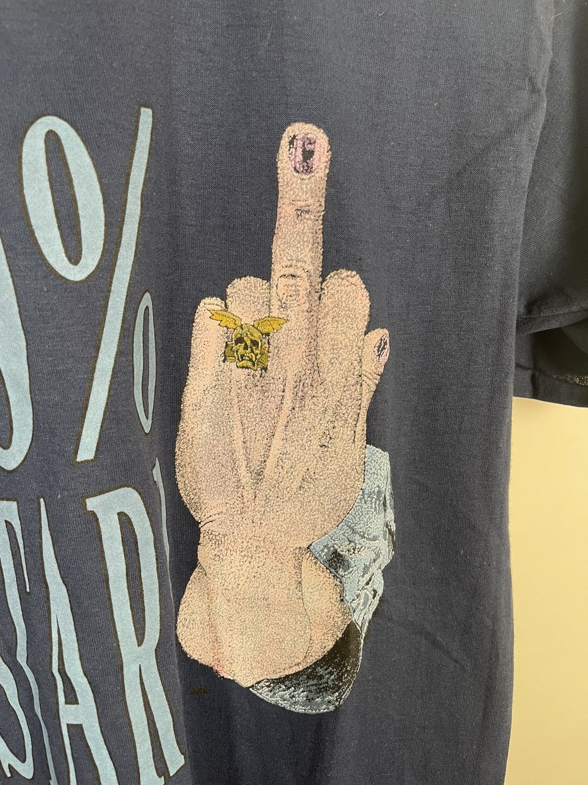 Vintage 🚭VINTAGE 1989🚭SINGLE STITCH 100% BASTARD Middle Finger M Size US M / EU 48-50 / 2 - 6 Thumbnail
