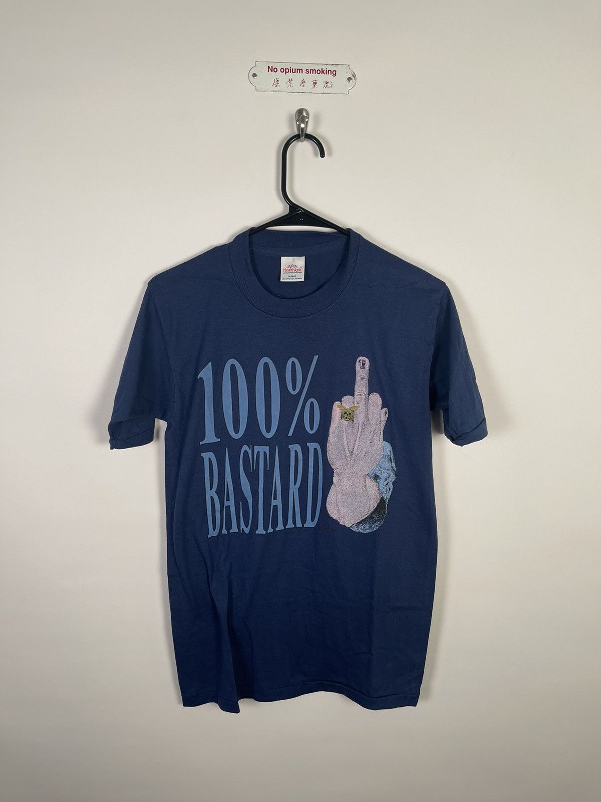 Vintage 🚭VINTAGE 1989🚭SINGLE STITCH 100% BASTARD Middle Finger M Size US M / EU 48-50 / 2 - 4 Thumbnail