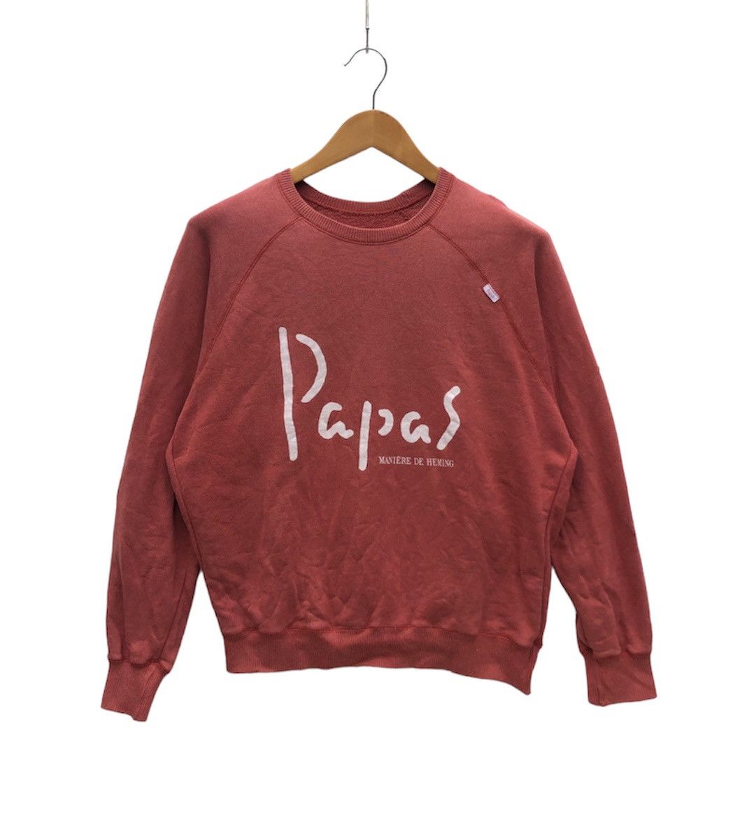 image of Papas Maniere De Heming Crew Neck Sweatshirt 0717-21 in Brown, Men's (Size Large)