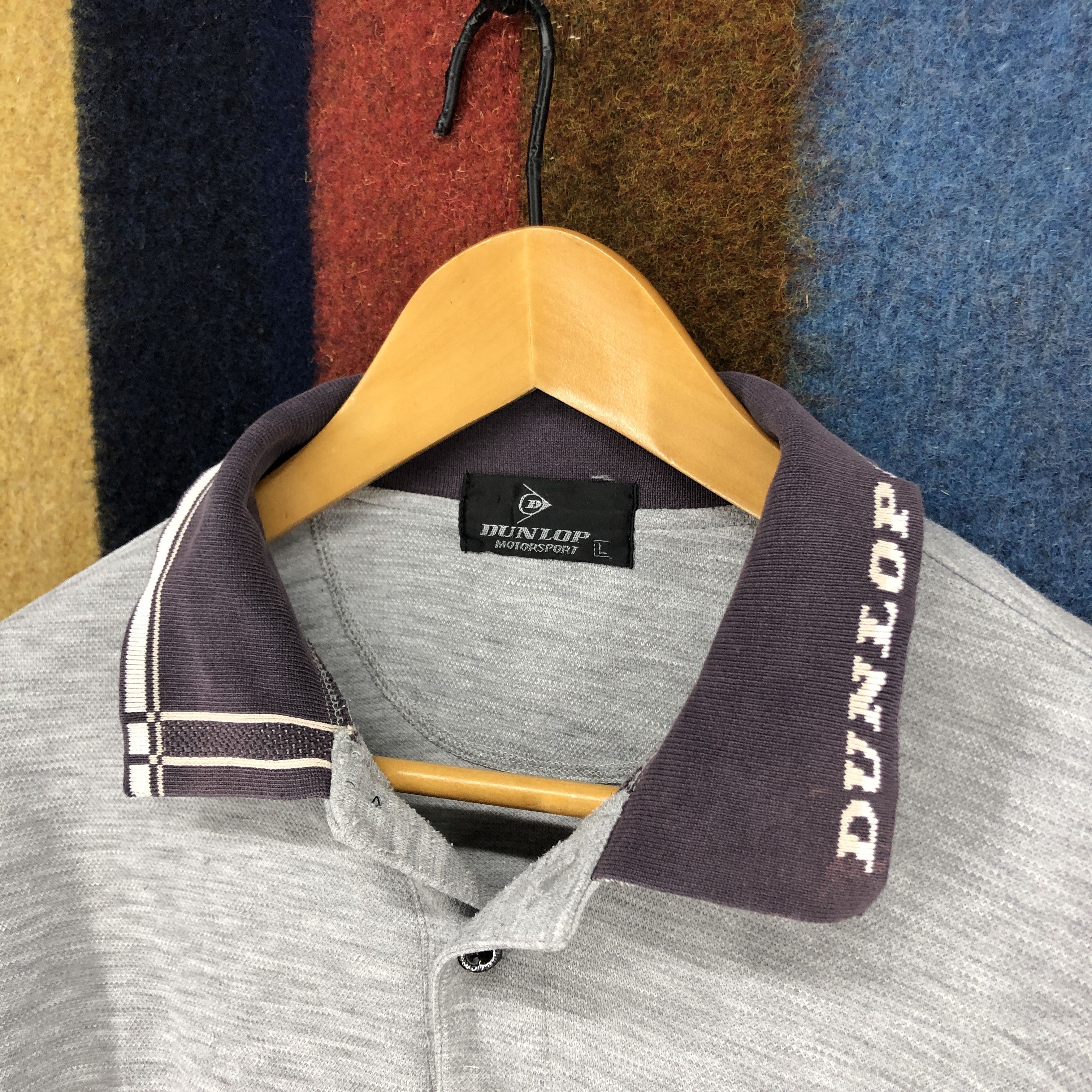 Dunlop DUNLOP MOTORSPORT Polo Sweatshirt Single Pocket #0532/W Size US M / EU 48-50 / 2 - 3 Thumbnail