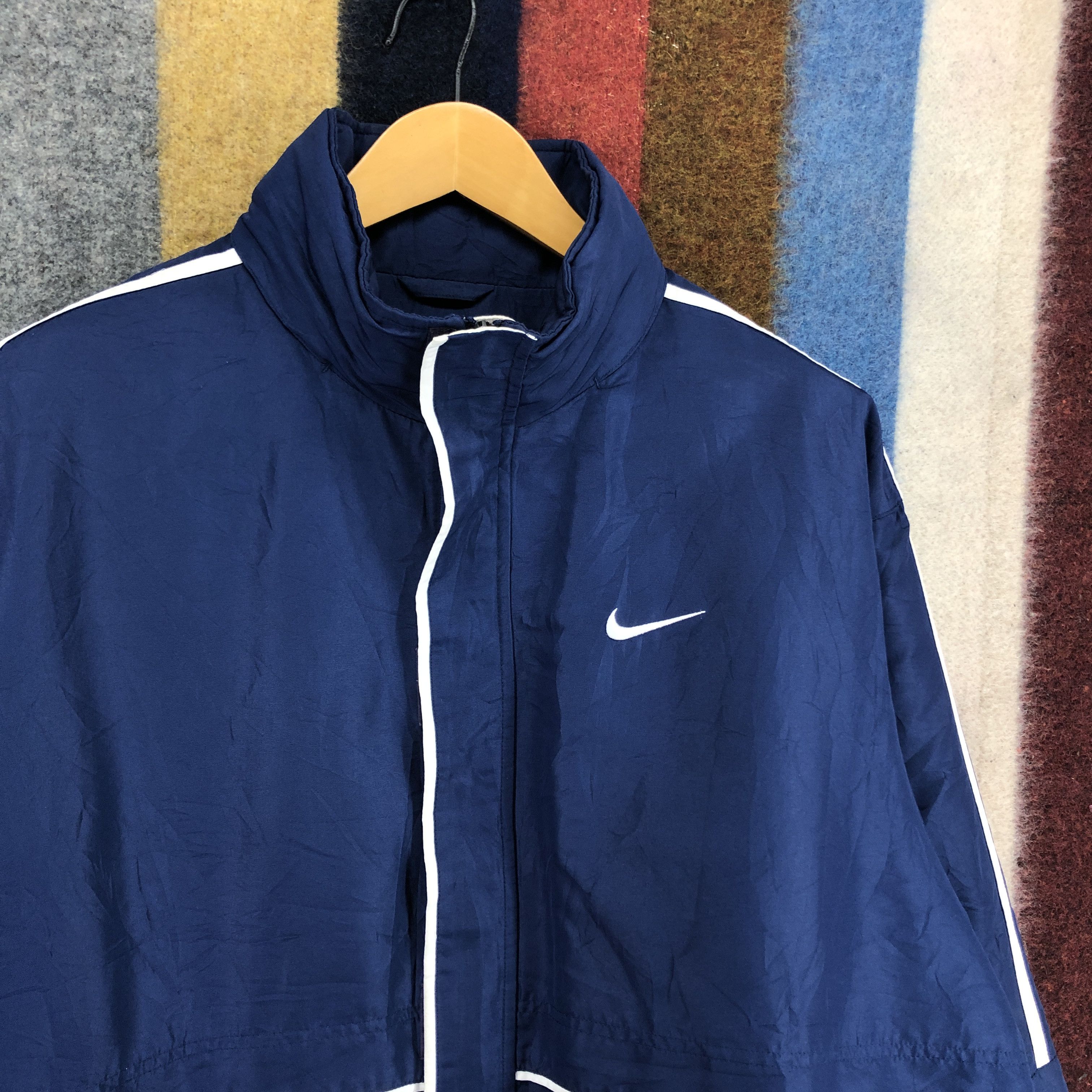 Nike 90s Vintage NIKE BLACK LABEL Nylon Jacket W/Hoodie #0437/S Size US XL / EU 56 / 4 - 2 Thumbnail