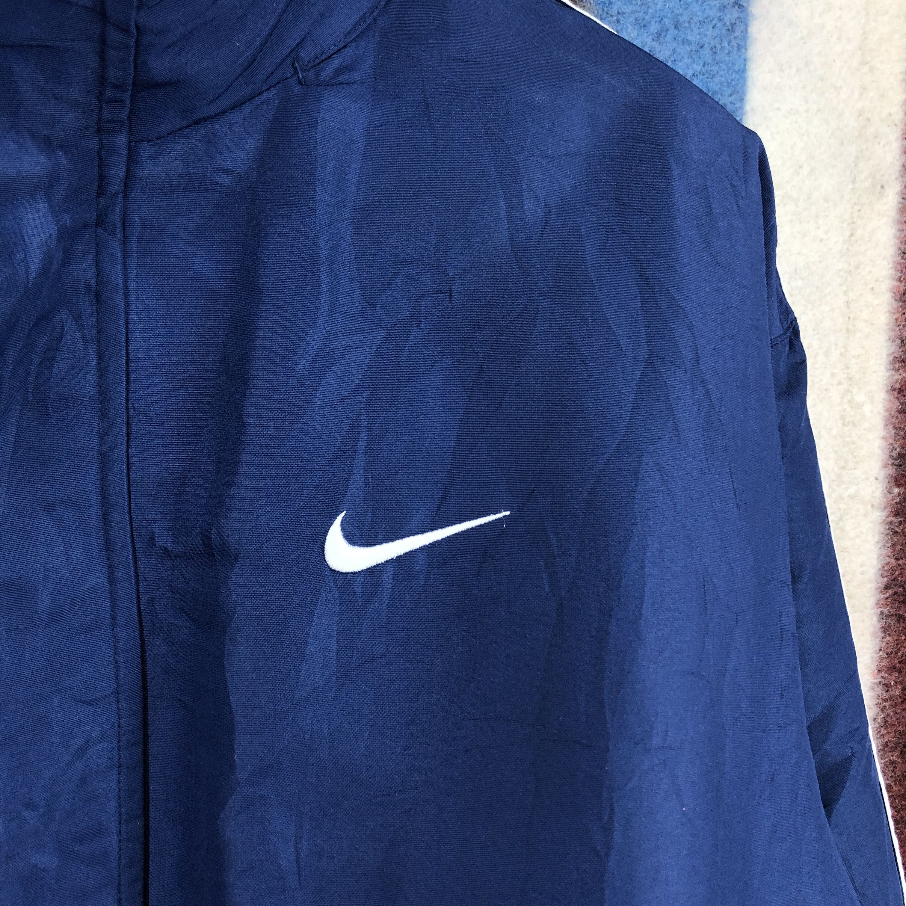Nike 90s Vintage NIKE BLACK LABEL Nylon Jacket W/Hoodie #0437/S Size US XL / EU 56 / 4 - 4 Thumbnail