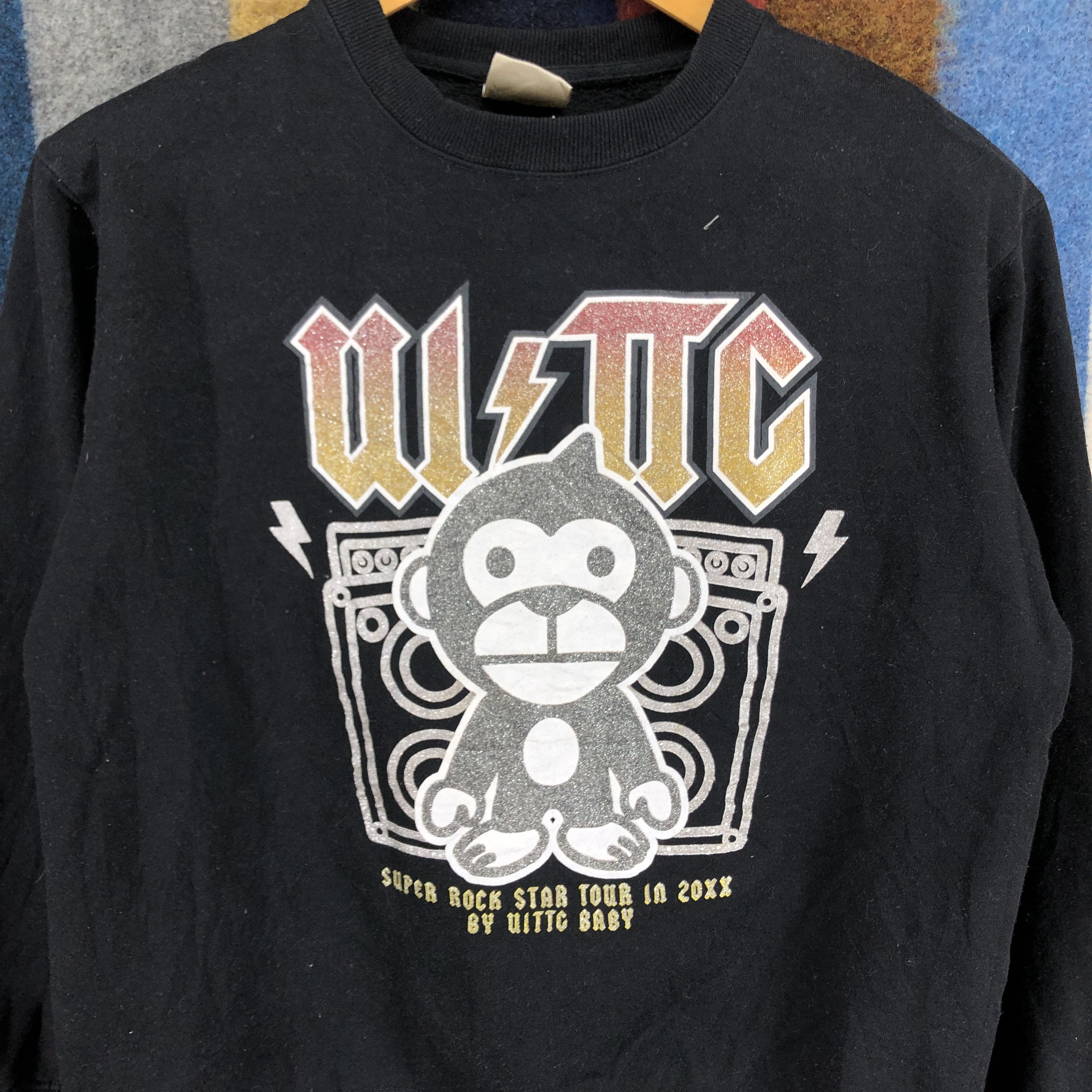 Japanese Brand UITTG BABY ROCK STAR Crew Neck Sweatshirt #2754-100 Size US S / EU 44-46 / 1 - 5 Thumbnail