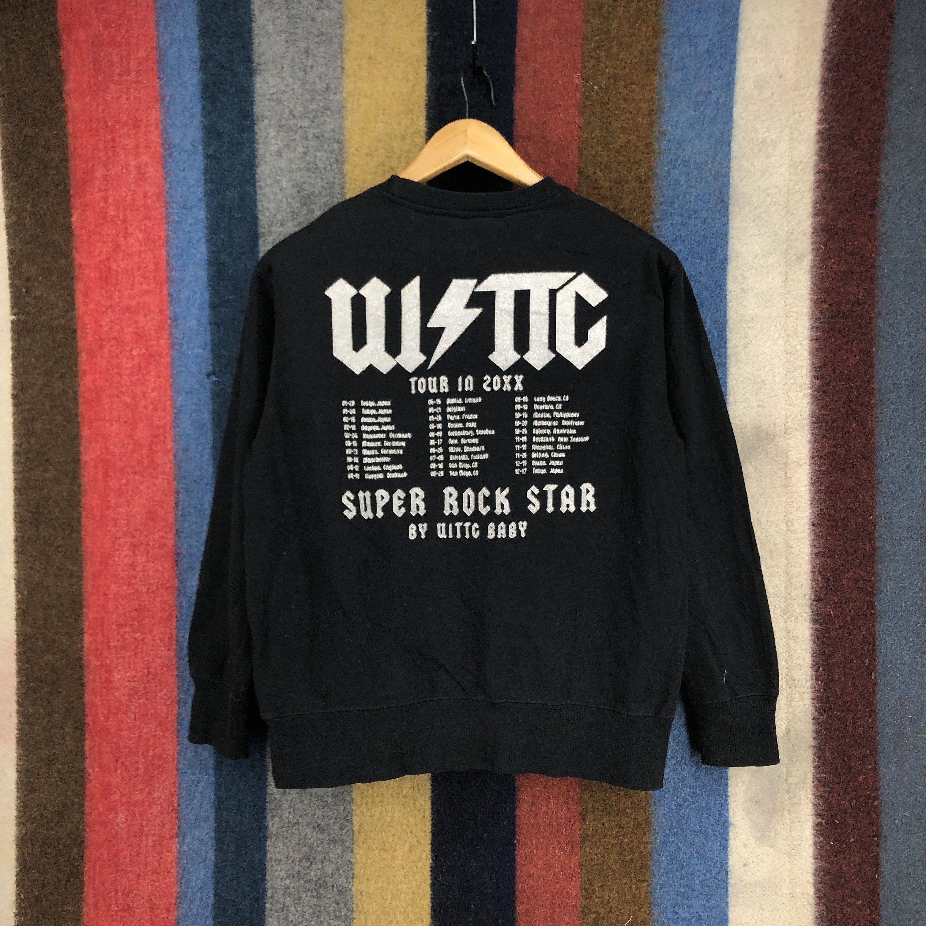 Japanese Brand UITTG BABY ROCK STAR Crew Neck Sweatshirt #2754-100 Size US S / EU 44-46 / 1 - 1 Thumbnail