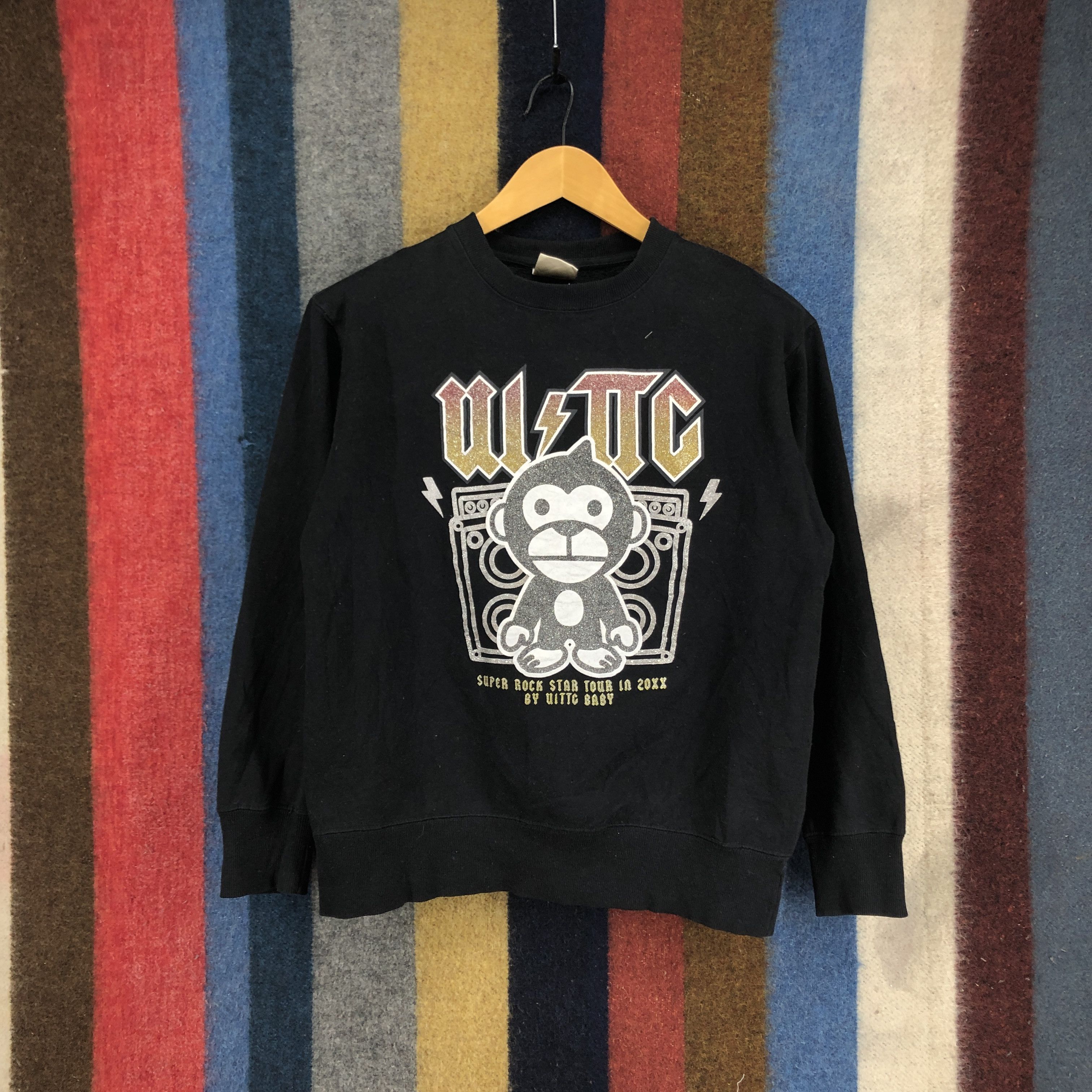 Japanese Brand UITTG BABY ROCK STAR Crew Neck Sweatshirt #2754-100 Size US S / EU 44-46 / 1 - 4 Thumbnail
