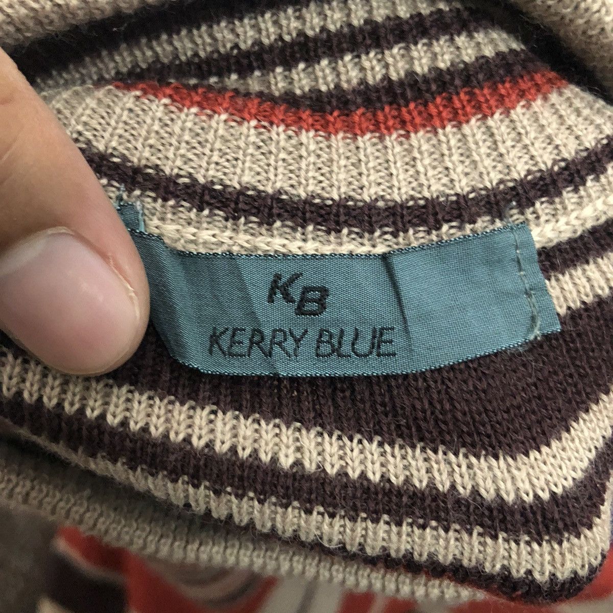 Aran Isles Knitwear × Homespun Knitwear Vintage Kerry Blue Crewneck Striped Knitwear Sweater Jumper Size US S / EU 44-46 / 1 - 9 Thumbnail