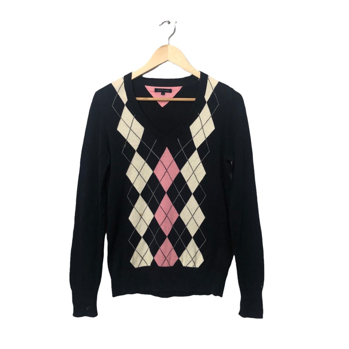 Tommy Hilfiger Vintage Tommy Hilfiger V Neck Knitwear Sweater Jumper Size US S / EU 44-46 / 1 - 1 Thumbnail