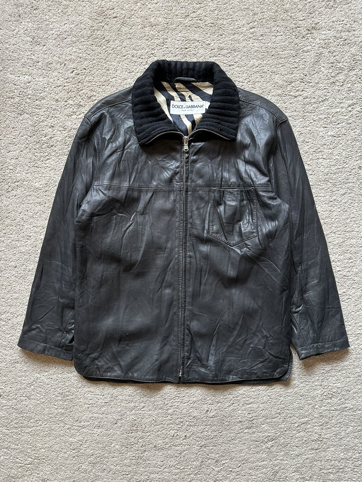 1990s Dolce & Gabbana Leather Jacket