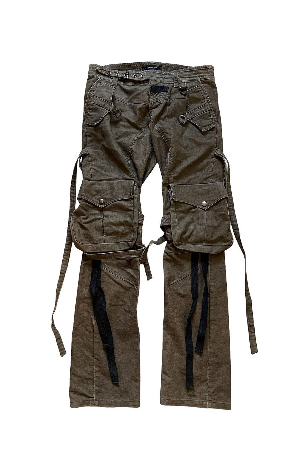 image of Yasuyuki Ishii Insane 3D Pocket Bondage Parachute Cargo in Green, Men's (Size 32)