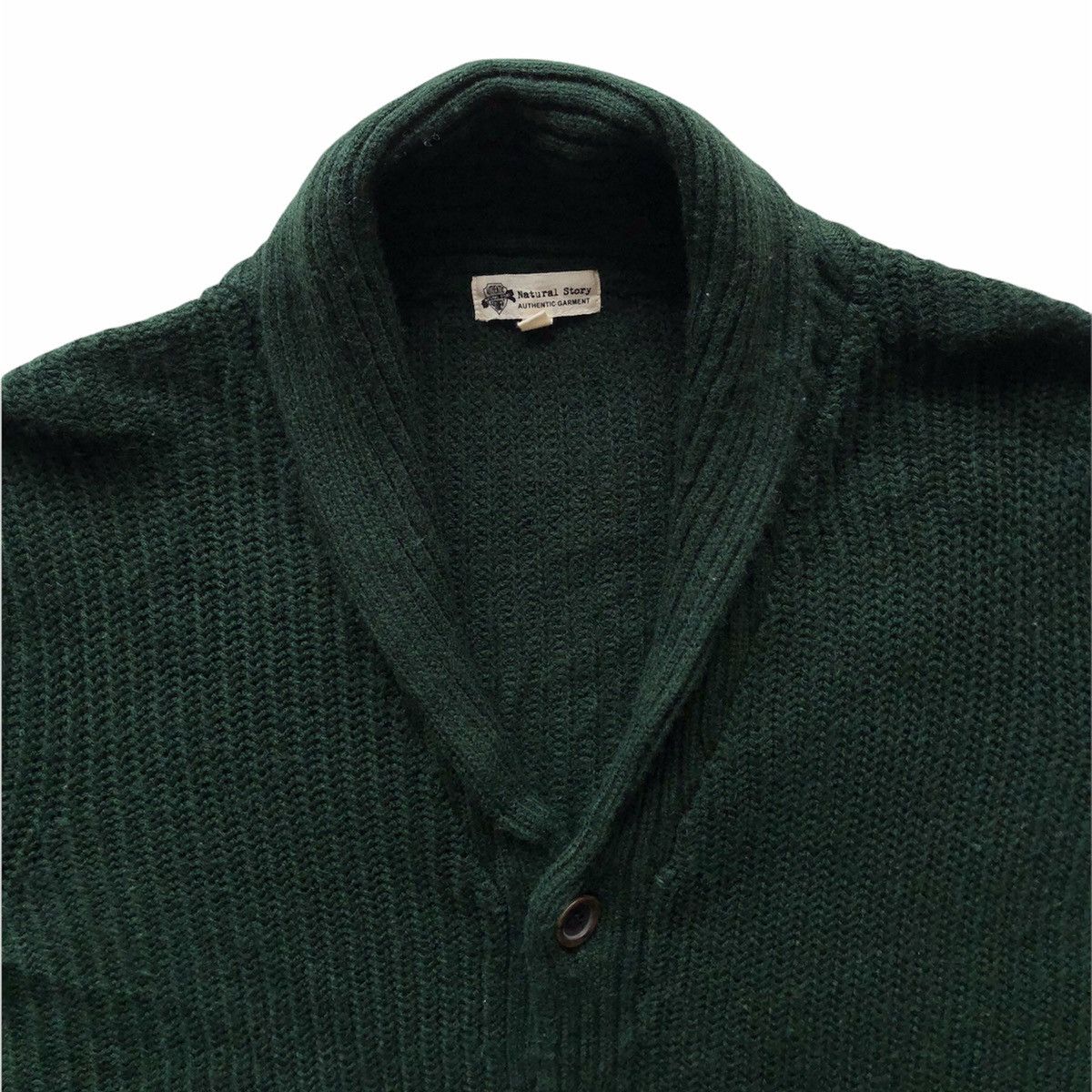 Japanese Brand Vintage Knit Shawl Collar Natural Story Authentic Garment Size US L / EU 52-54 / 3 - 2 Thumbnail