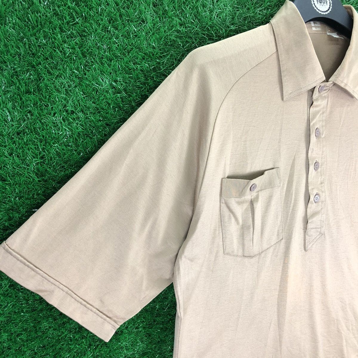 Japanese Brand Vintage 80's Polo T-Shirt Single Pocket by Pinseeker Size US M / EU 48-50 / 2 - 2 Thumbnail