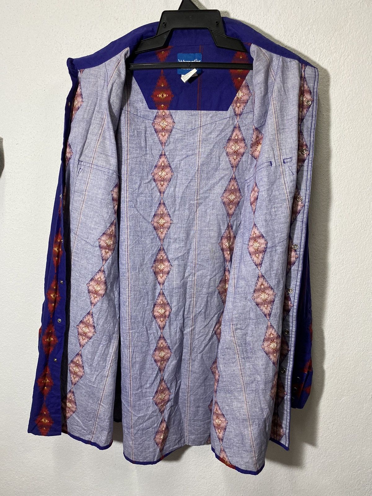 Japanese Brand × Wrangler wrangler western shirt navajo button ups Size US XXL / EU 58 / 5 - 9 Thumbnail