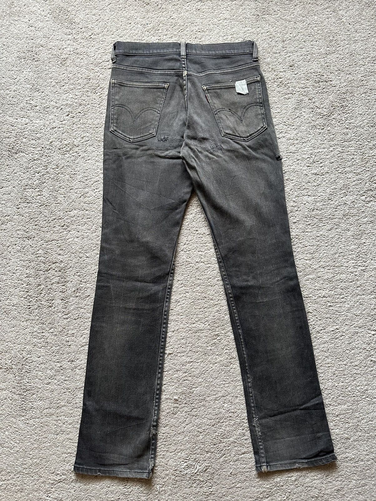Levi's Vintage Clothing N.Hollywood LVC Distressed Black Faded Jeans Size US 29 - 9 Thumbnail