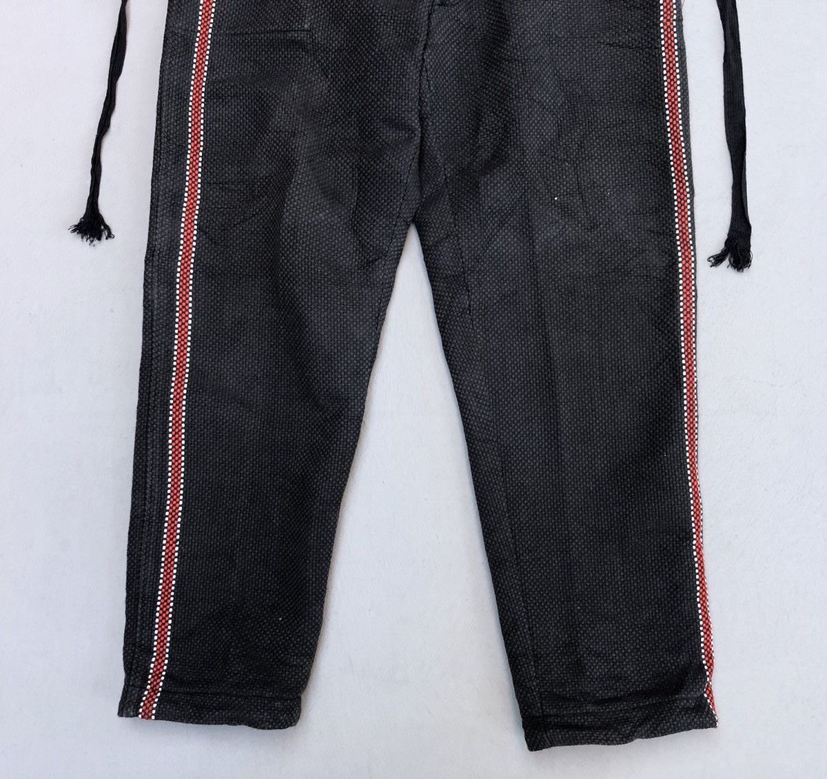 Japanese Brand × Vintage Samurai Kendo Fabric Custom Drawstring Heavy Pants Size US 34 / EU 50 - 3 Thumbnail